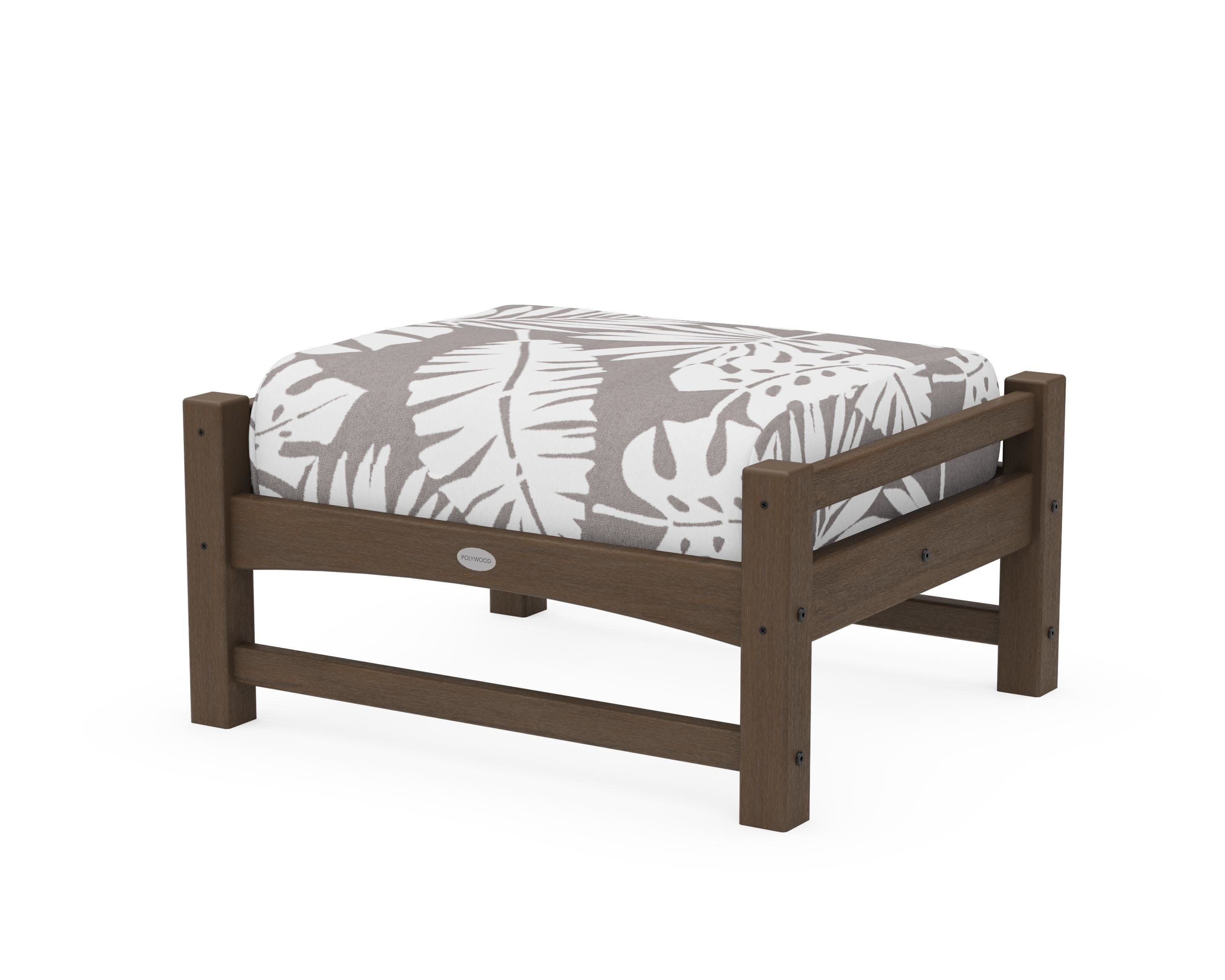 Club Ottoman in Kona / Leaf Grey Mist