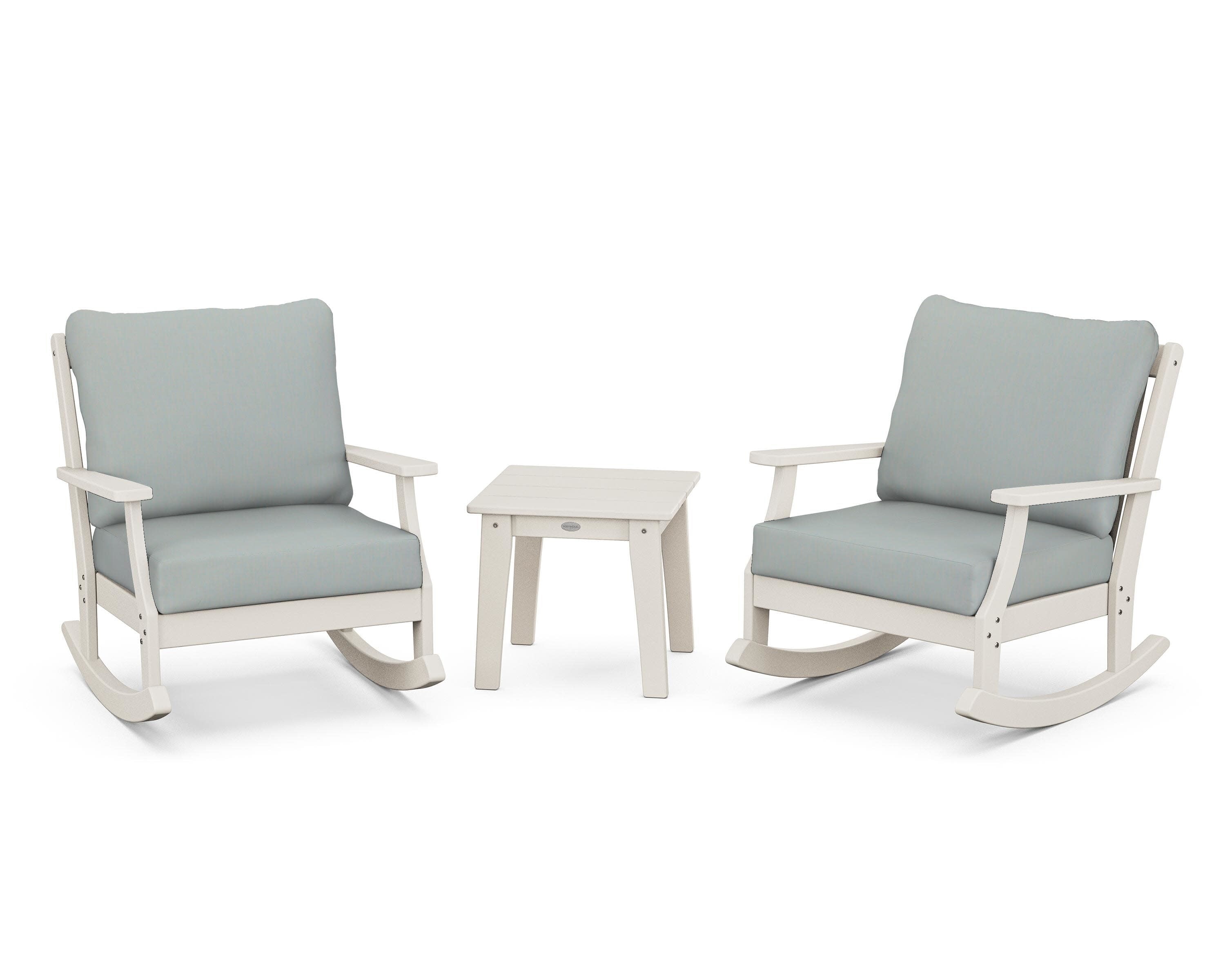 Braxton 3-Piece Deep Seating Rocker Set in Sand / Spa