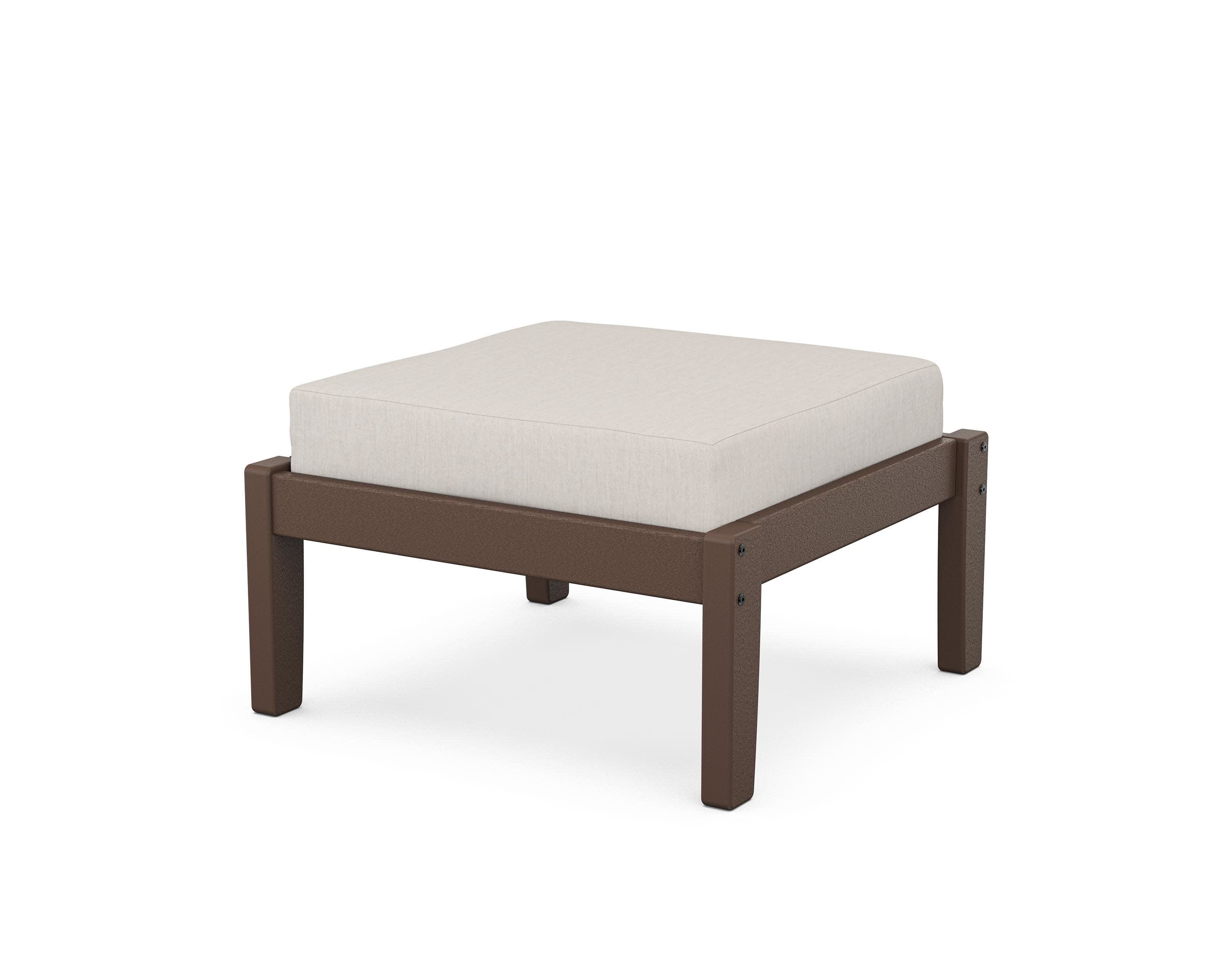 Deep Seating Ottoman in Mahogany / Cast Ash