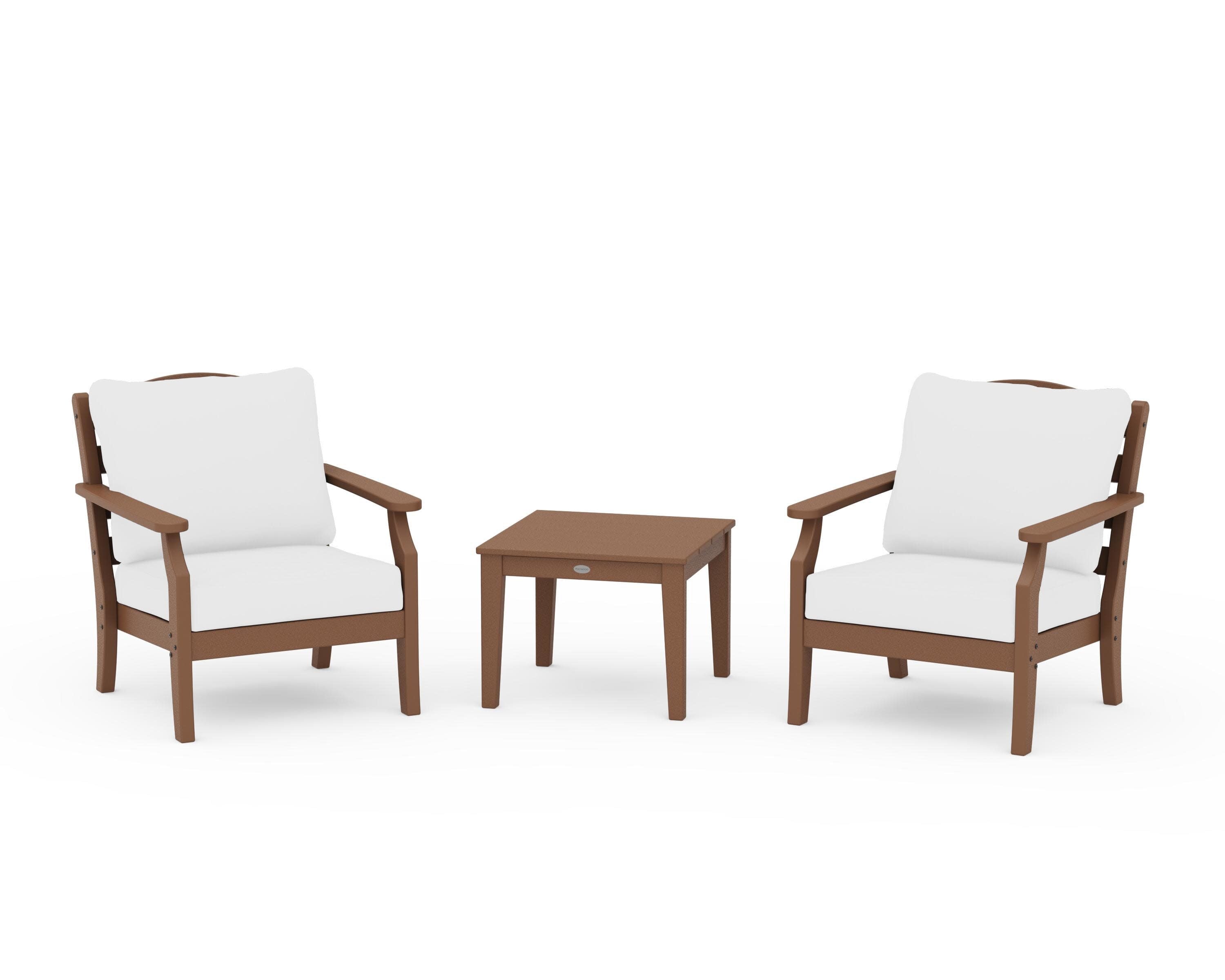 Savannah 3-Piece Deep Seating Set in Teak / Natural