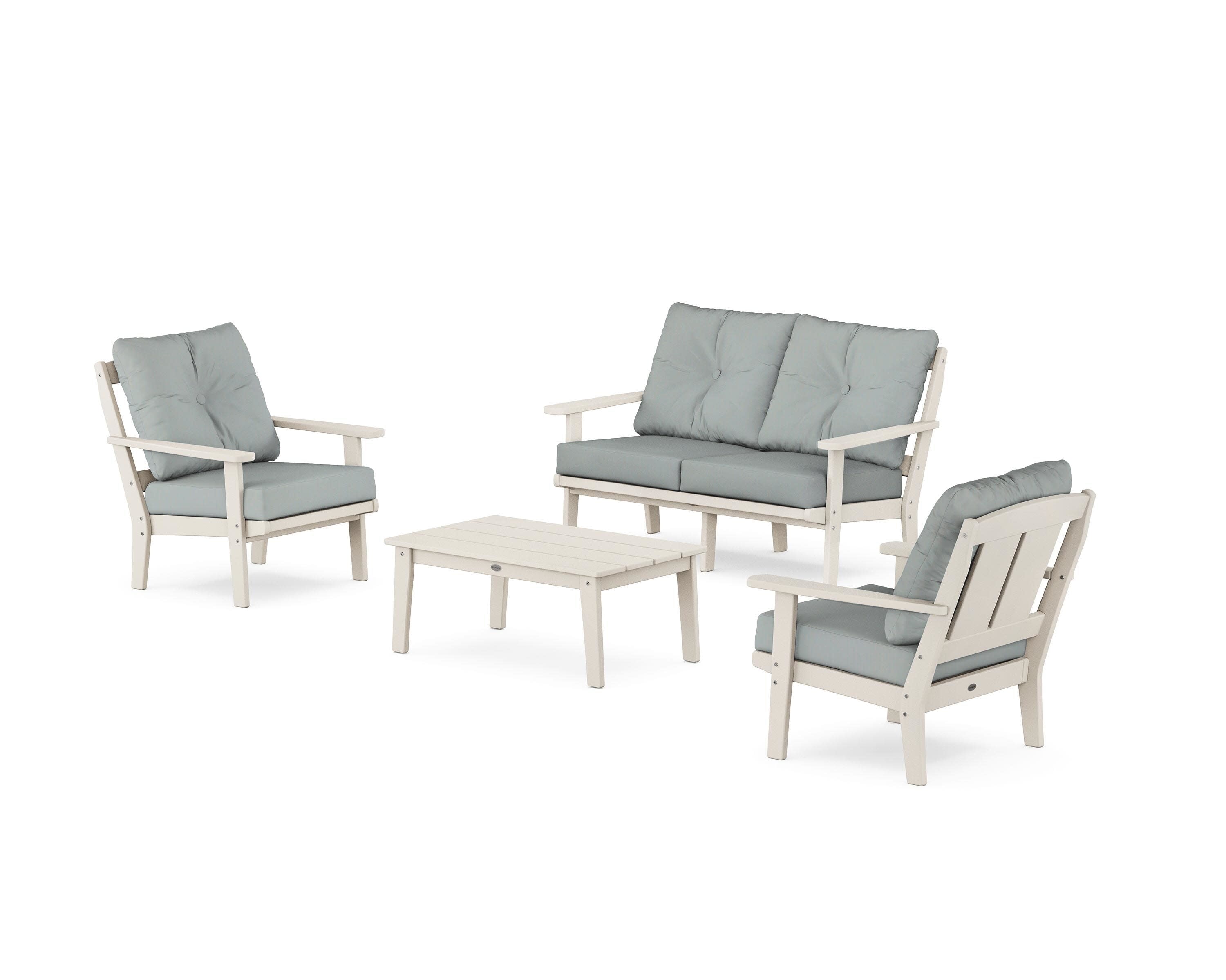 Mission 4-Piece Deep Seating Set with Loveseat in Sand / Spa