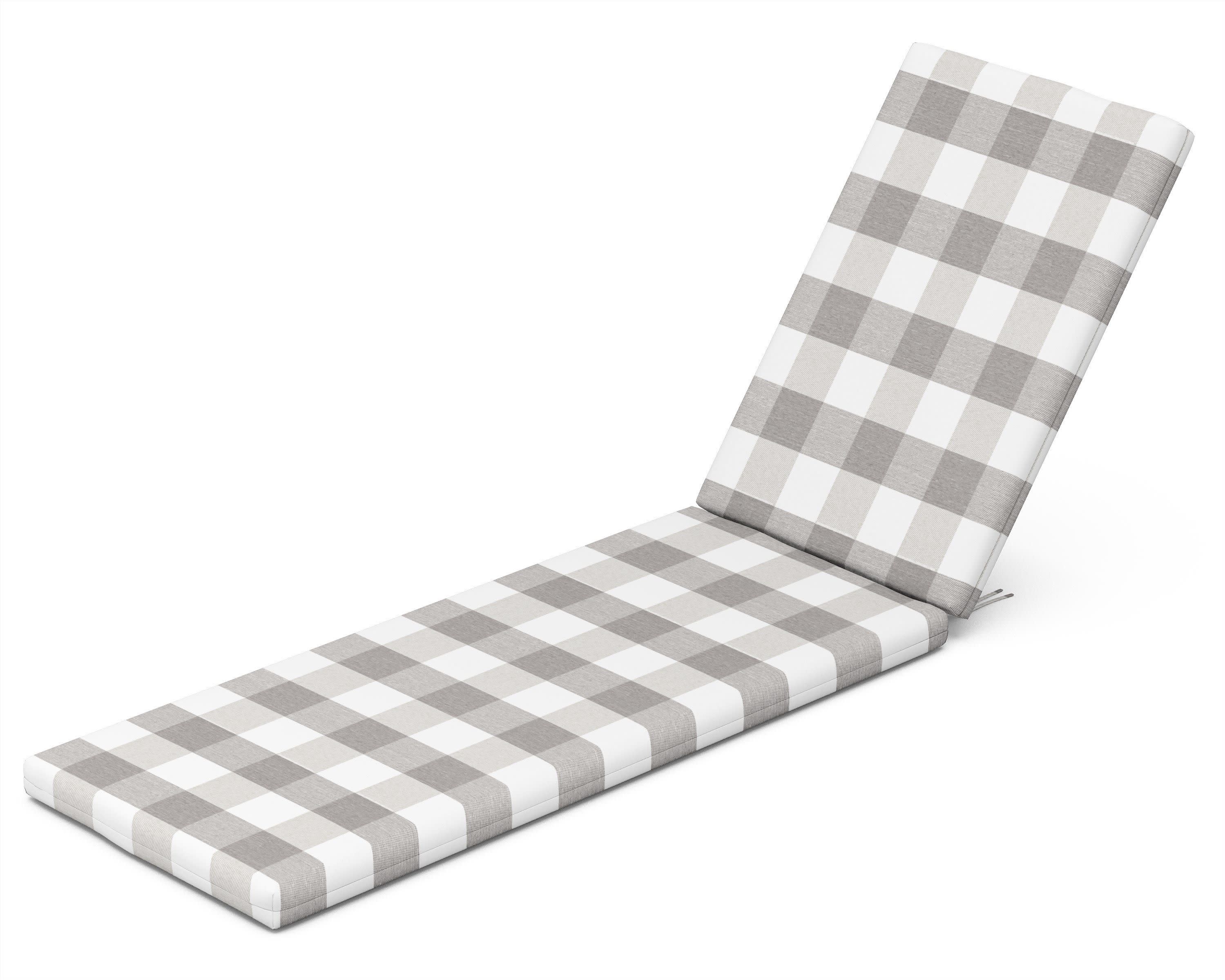 Chaise Cushion in Buffalo Plaid Grey Mist