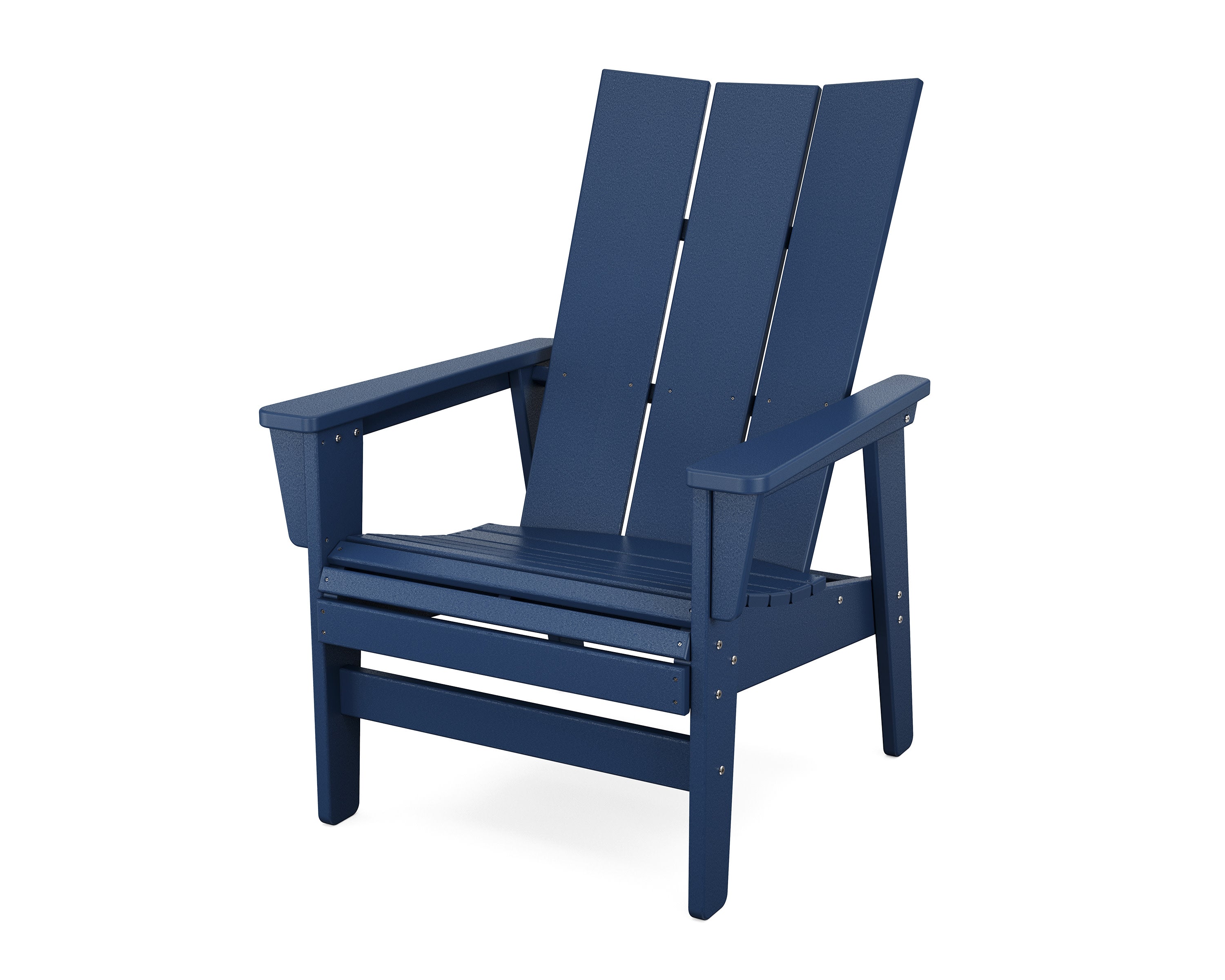 Modern Grand Upright Adirondack Chair in Navy