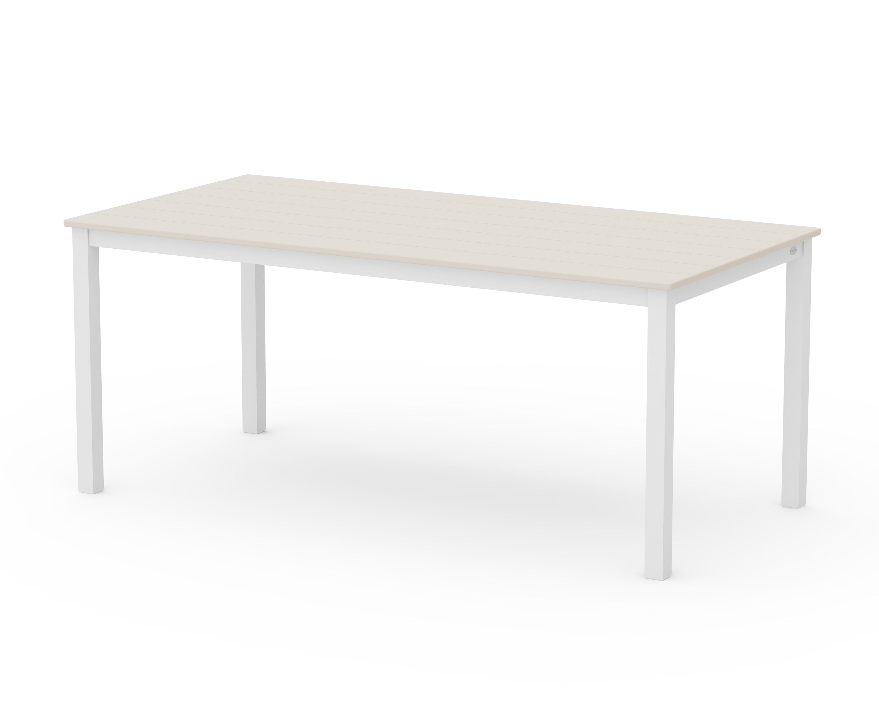 Main Street 36" x 72" Dining Table in White / Sand