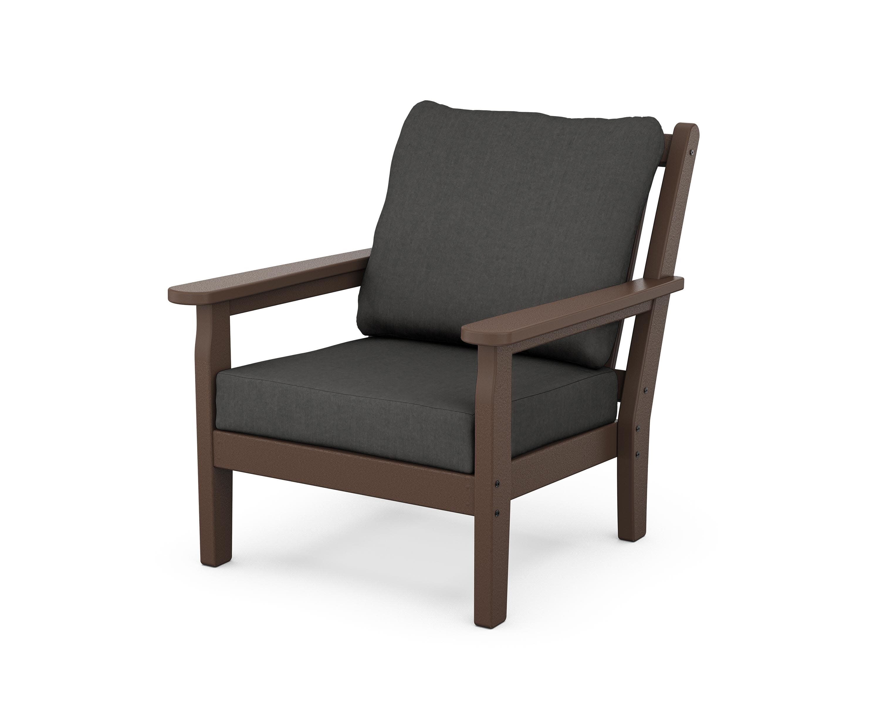 Chippendale Deep Seating Chair in Mahogany / Spectrum Carbon
