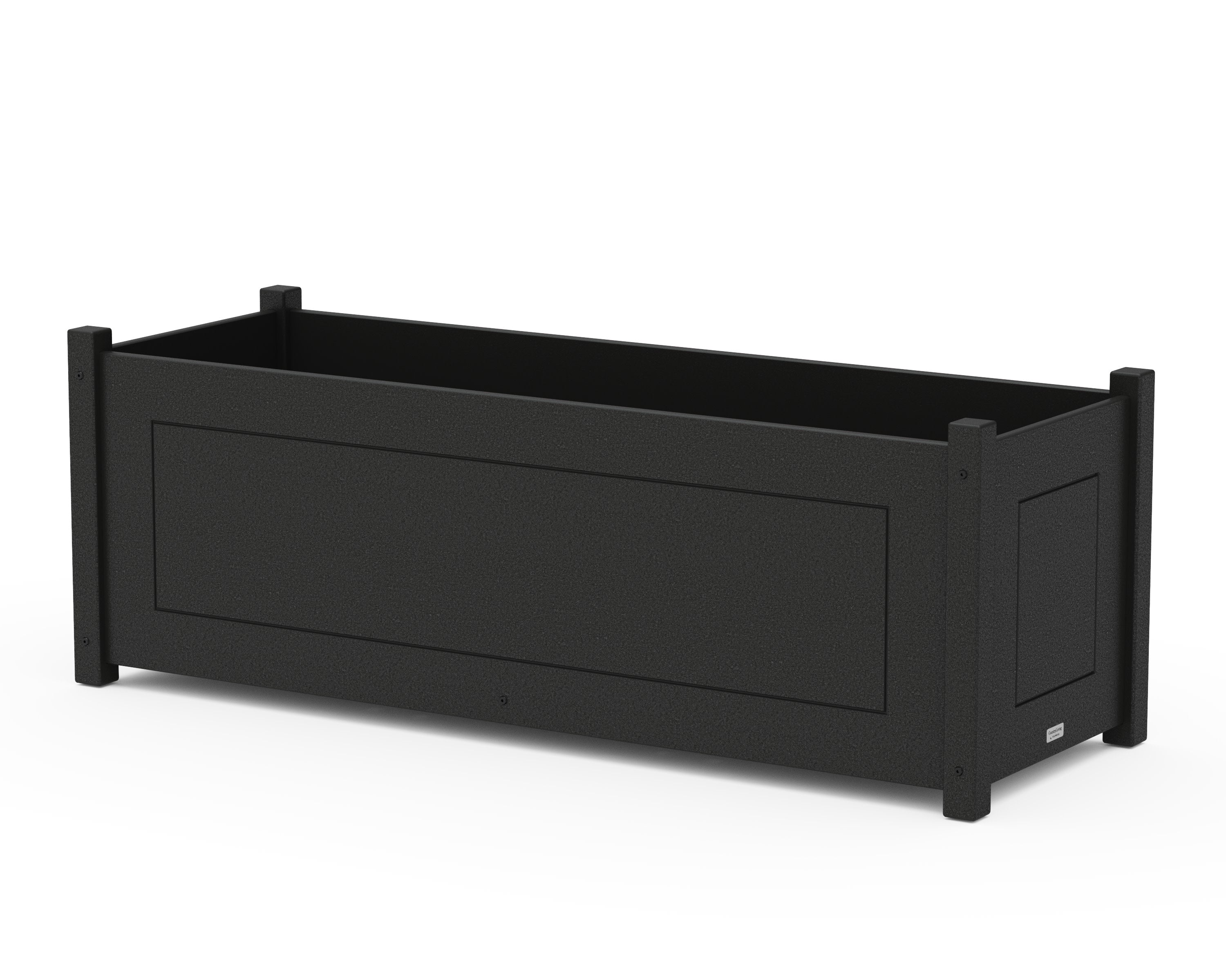 Country Living Large Rectangle Triple Planter Box in Black