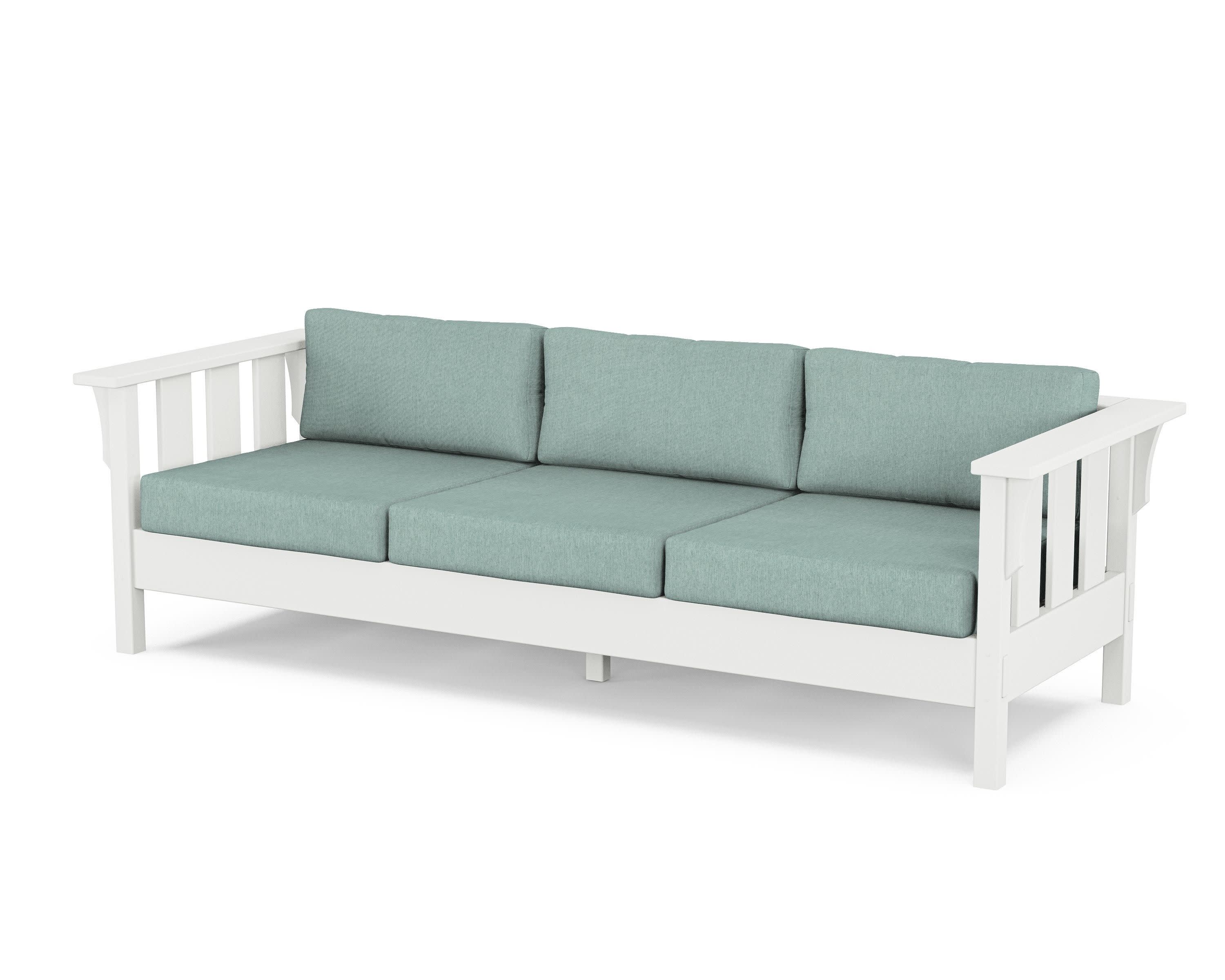 Acadia Deep Seating Sofa in White / Glacier Spa