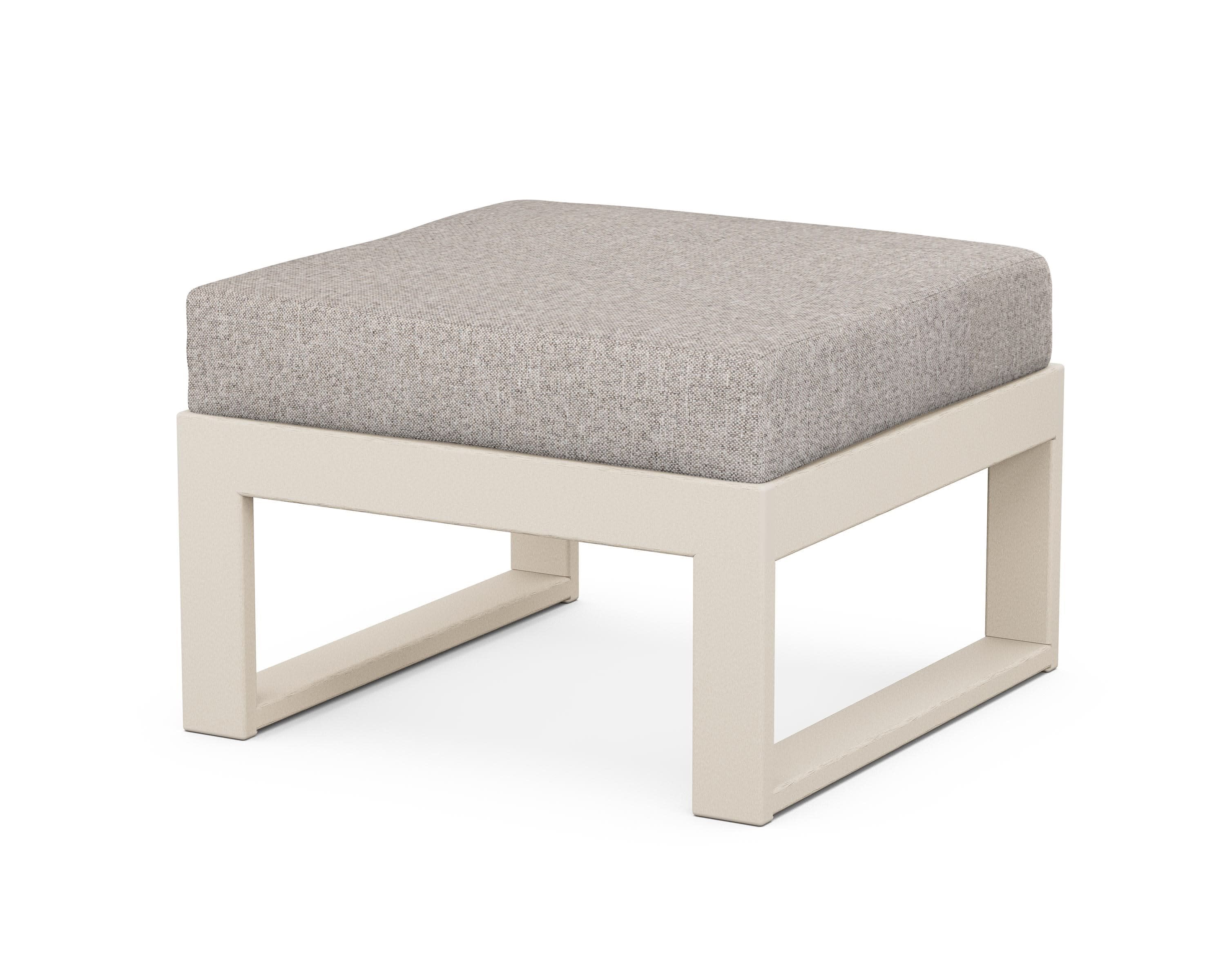 Modular Ottoman - Modern in Sand / Weathered Tweed