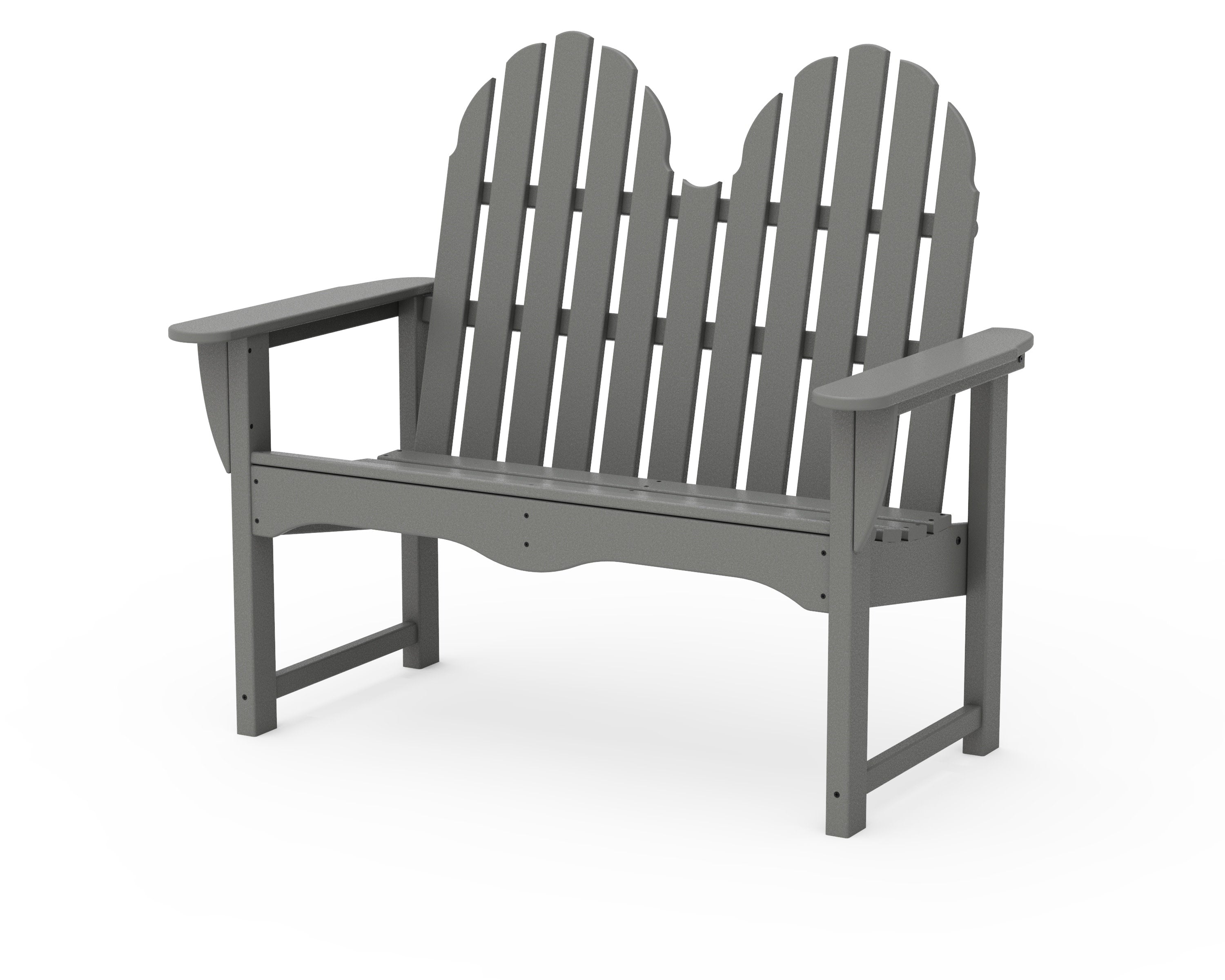 Classic Adirondack 48" Bench in Slate Grey