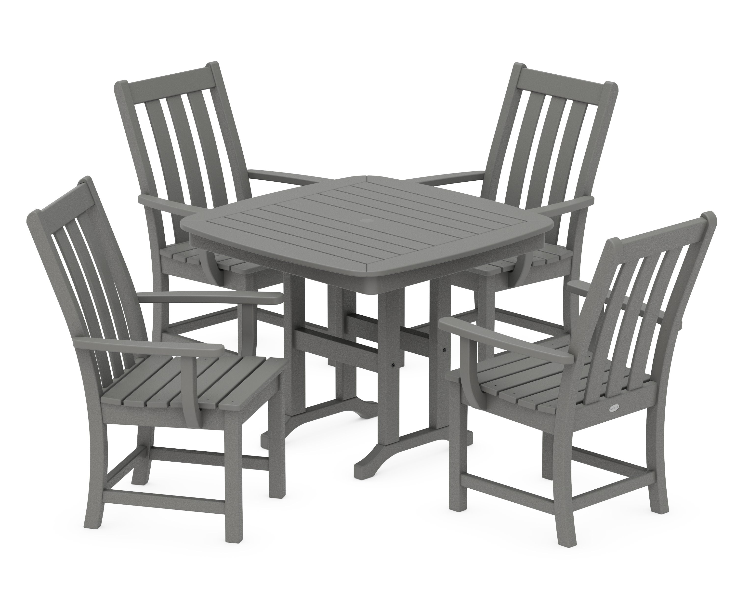 Vineyard 5-Piece Dining Set in Slate Grey