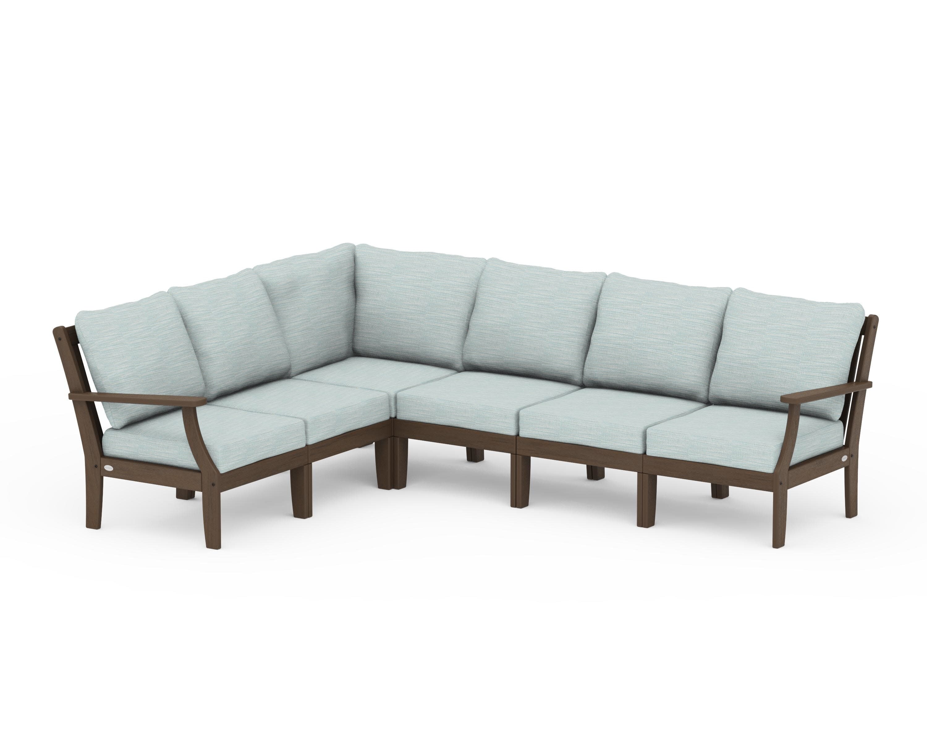 Braxton Modular 6-Piece Deep Seating Set in Kona / Soothe Mist