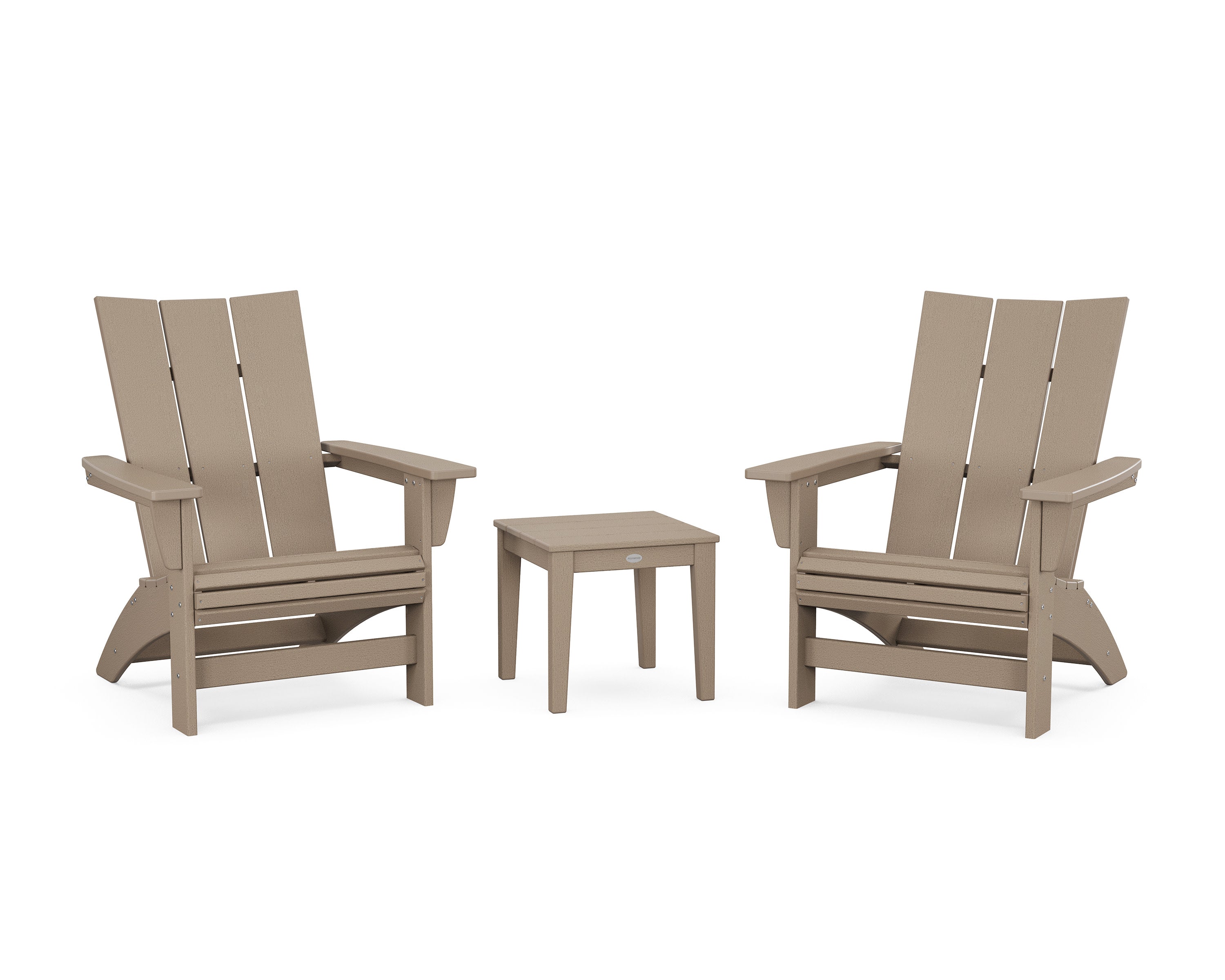 3-Piece Modern Grand Adirondack Set in Vintage Sahara