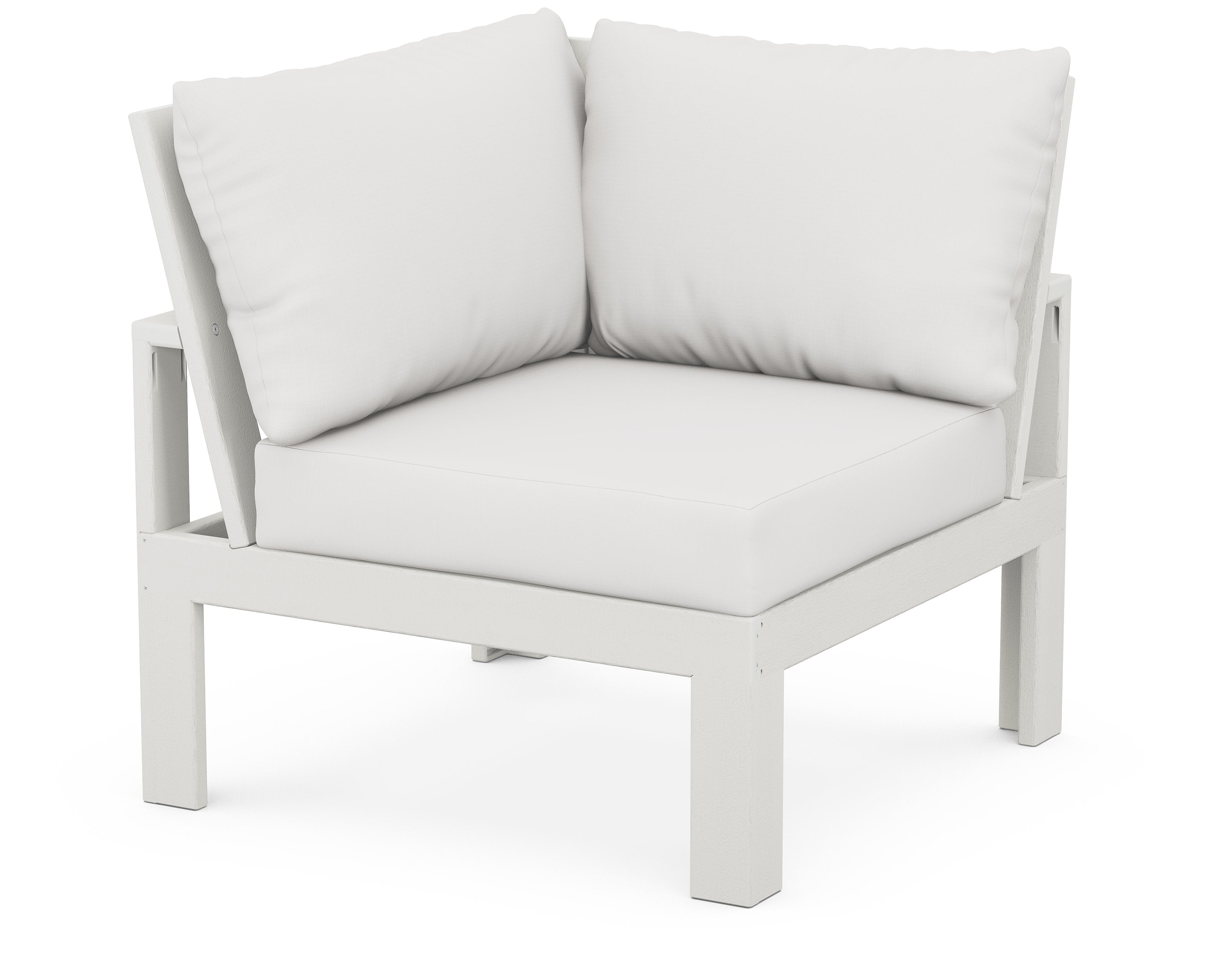 Modular Corner Chair in Vintage White / Natural Linen