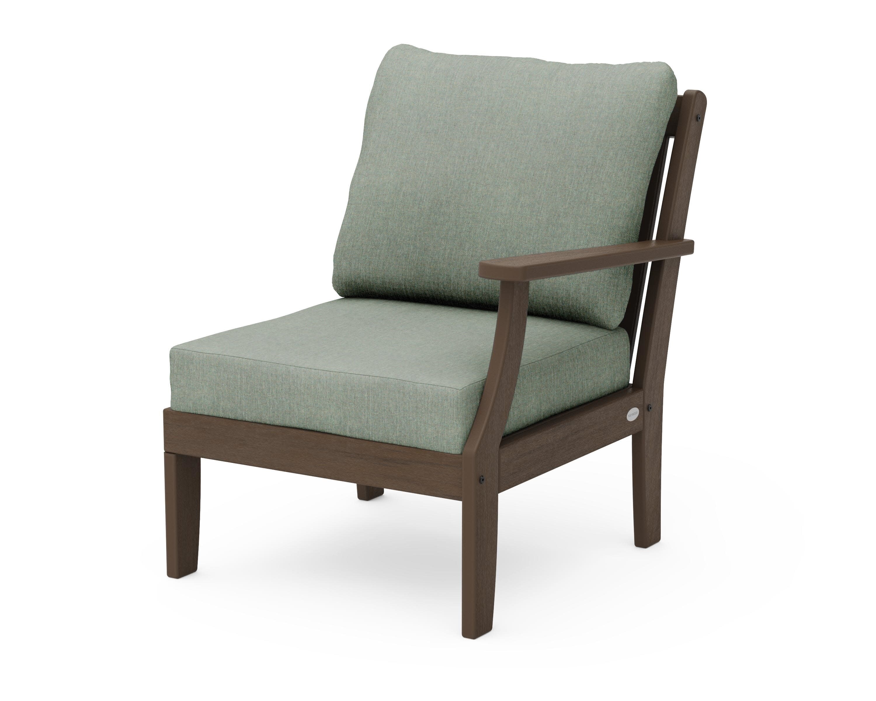 Braxton Modular Right Arm Chair in Kona / Cast Sage