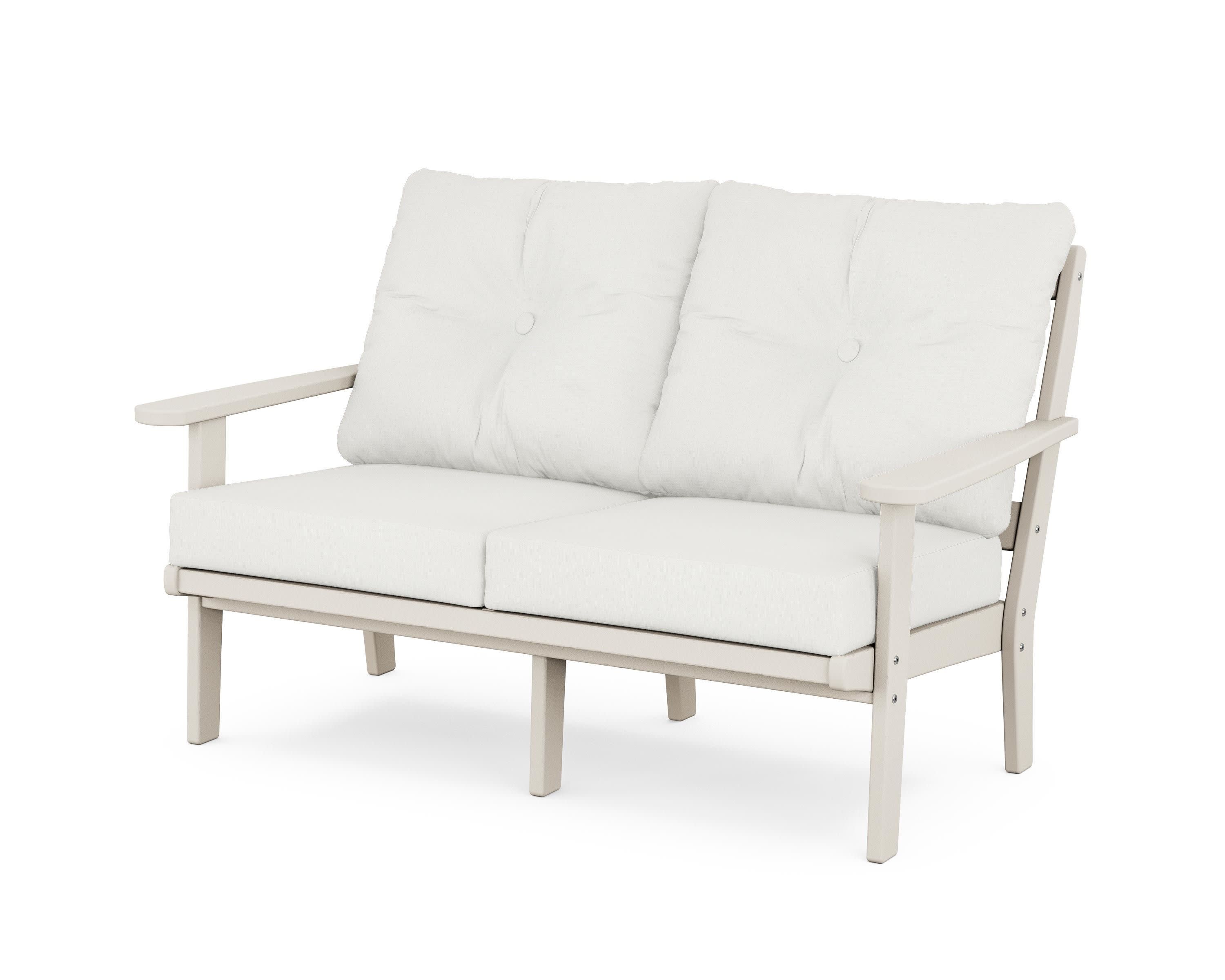Mission Deep SeatingLoveseat in Sand / Natural Linen