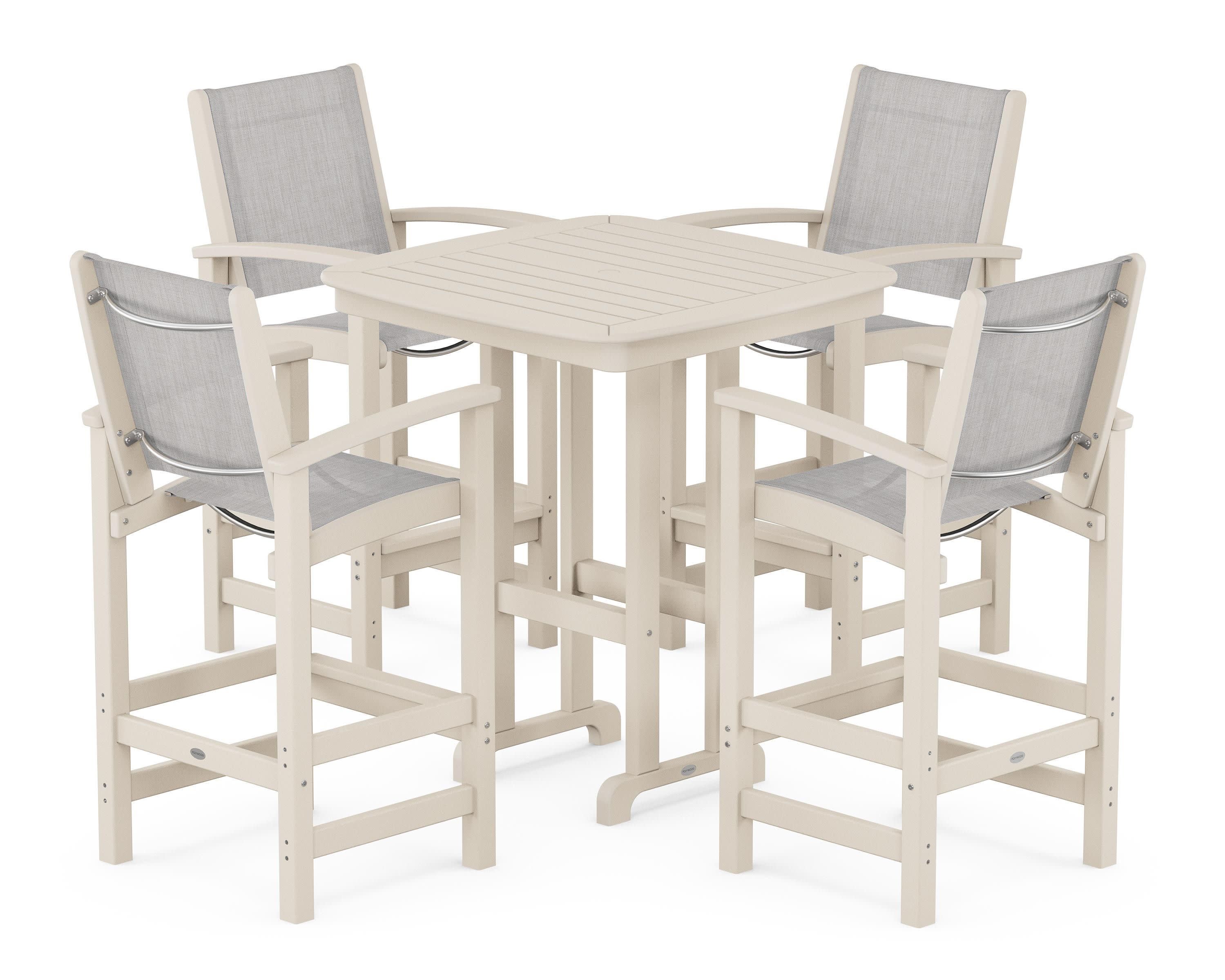 Coastal 5-Piece Bar Set in Sand / Parchment Sling