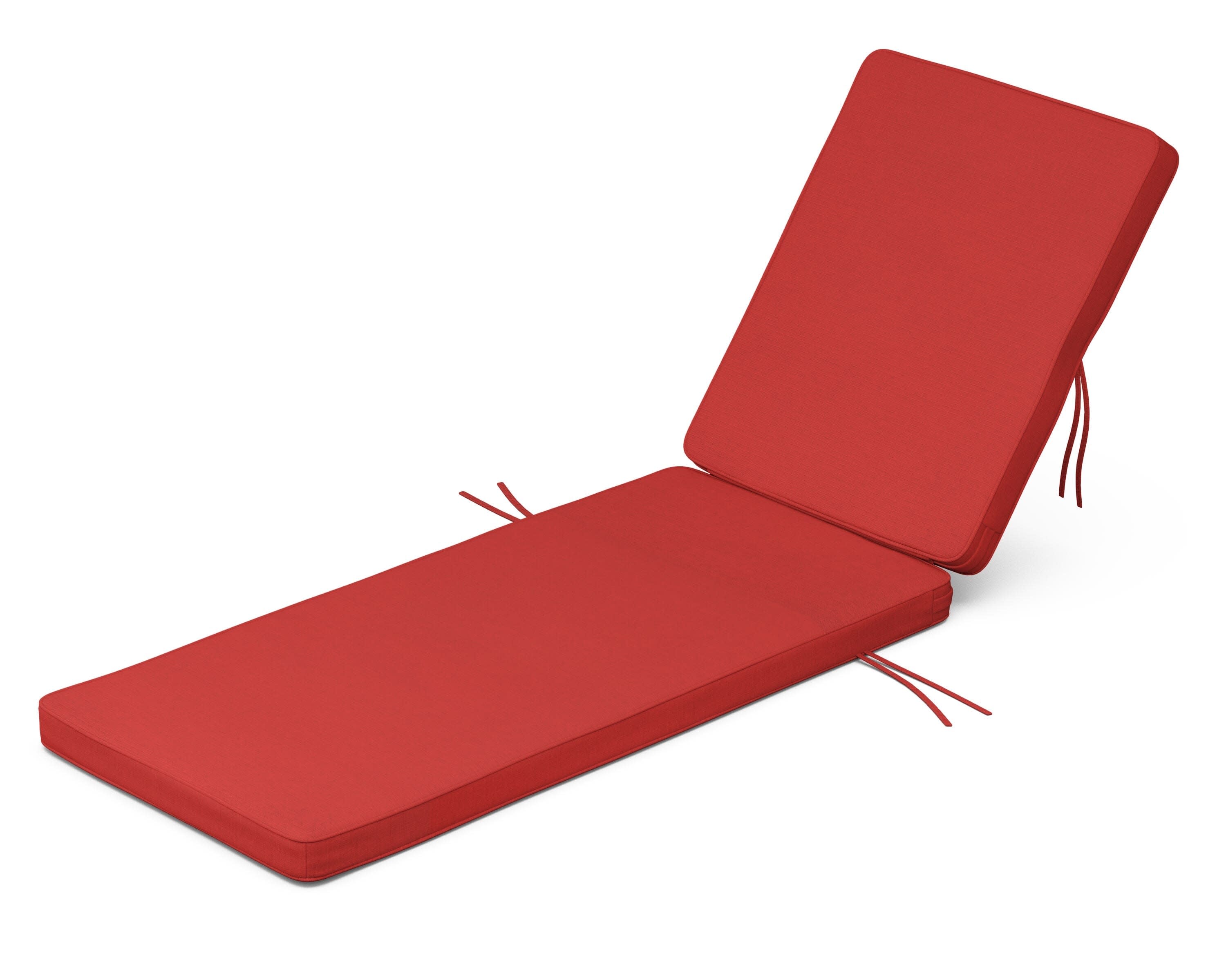 Acadia Chaise Cushion in Crimson Linen