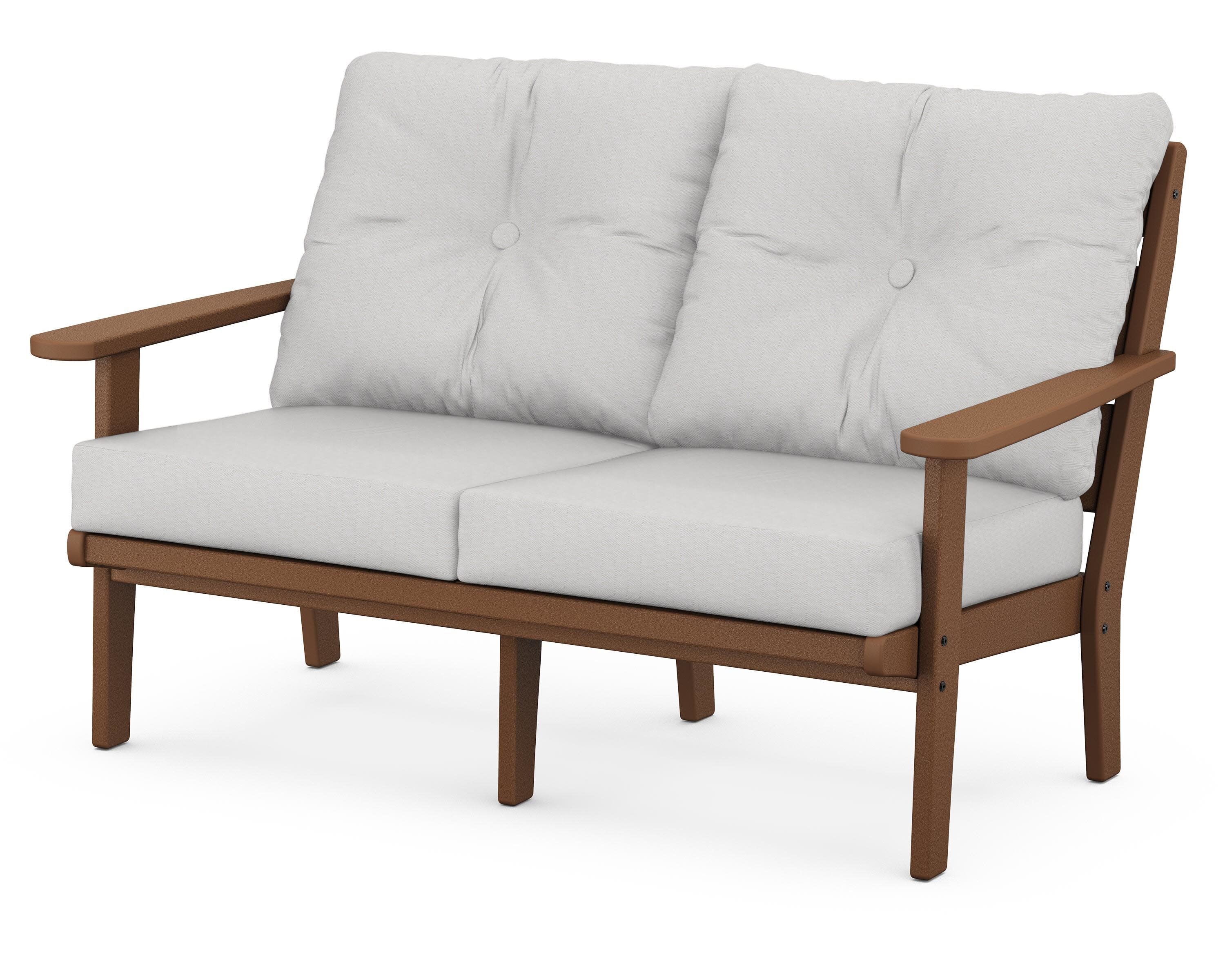 Lakeside Deep Seating Loveseat in Teak / Diamond in the Rough