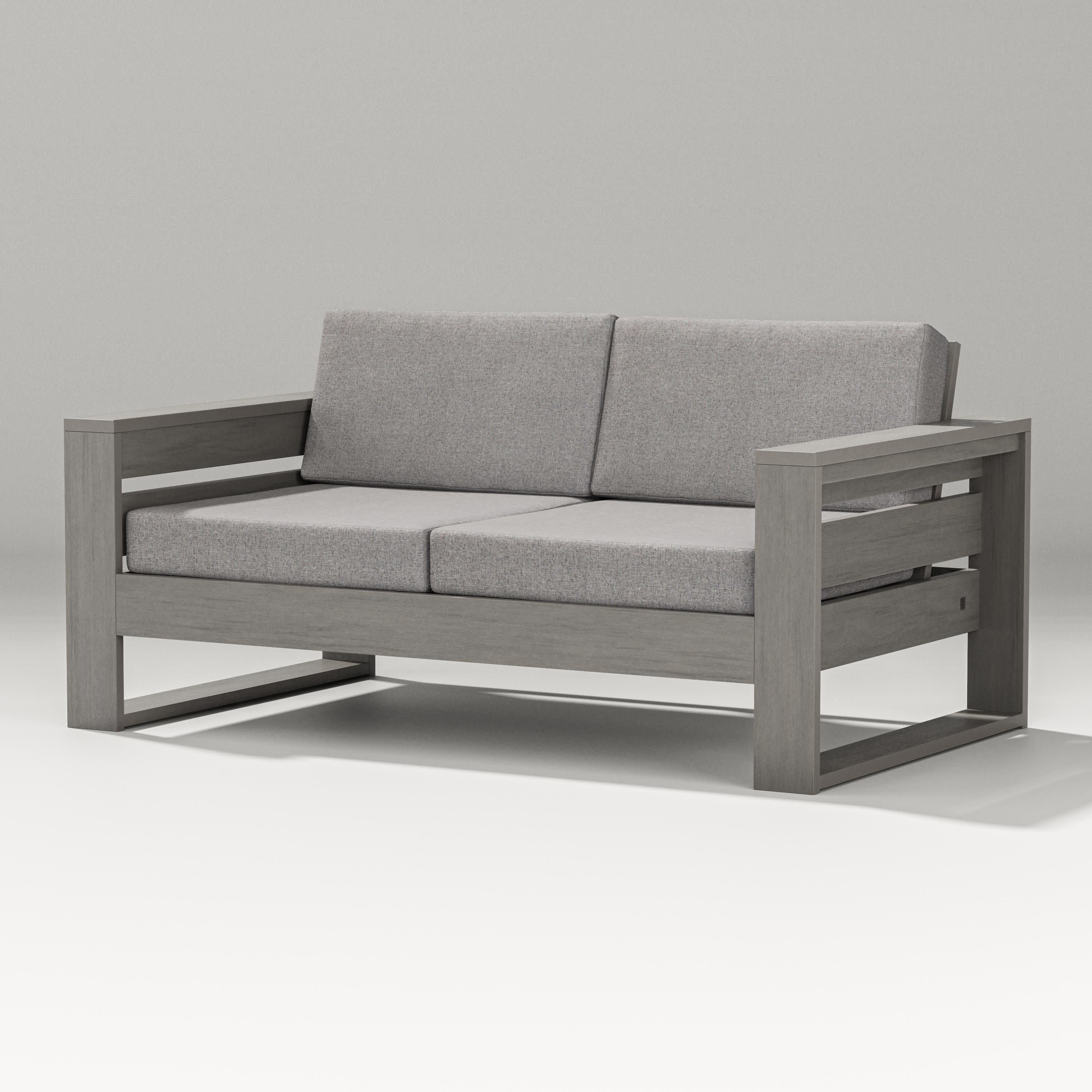 Latitude Loveseat in Driftwood / Grey Mist