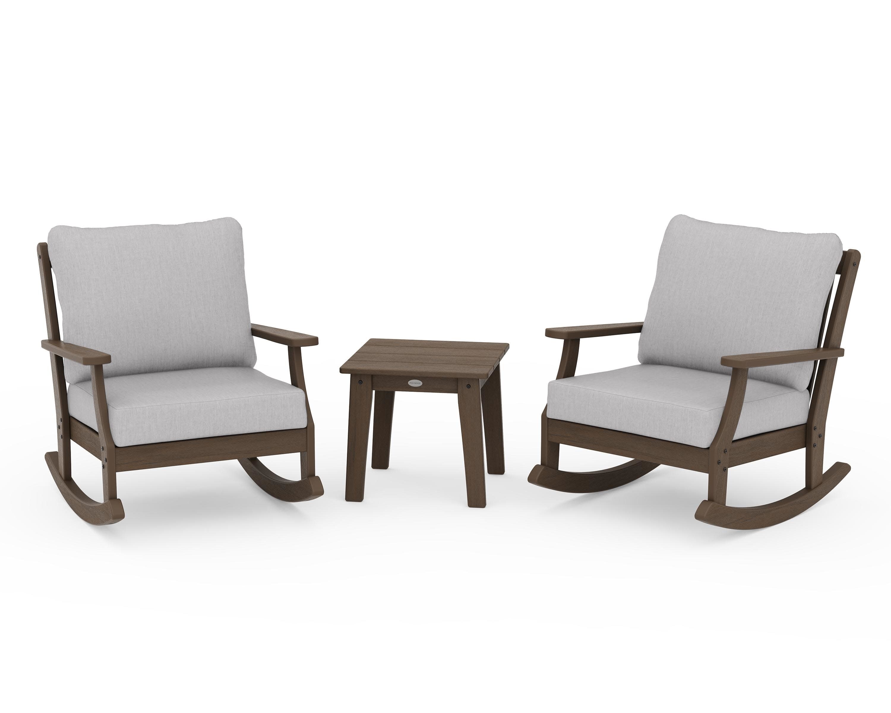 Braxton 3-Piece Deep Seating Rocker Set in Kona / Granite