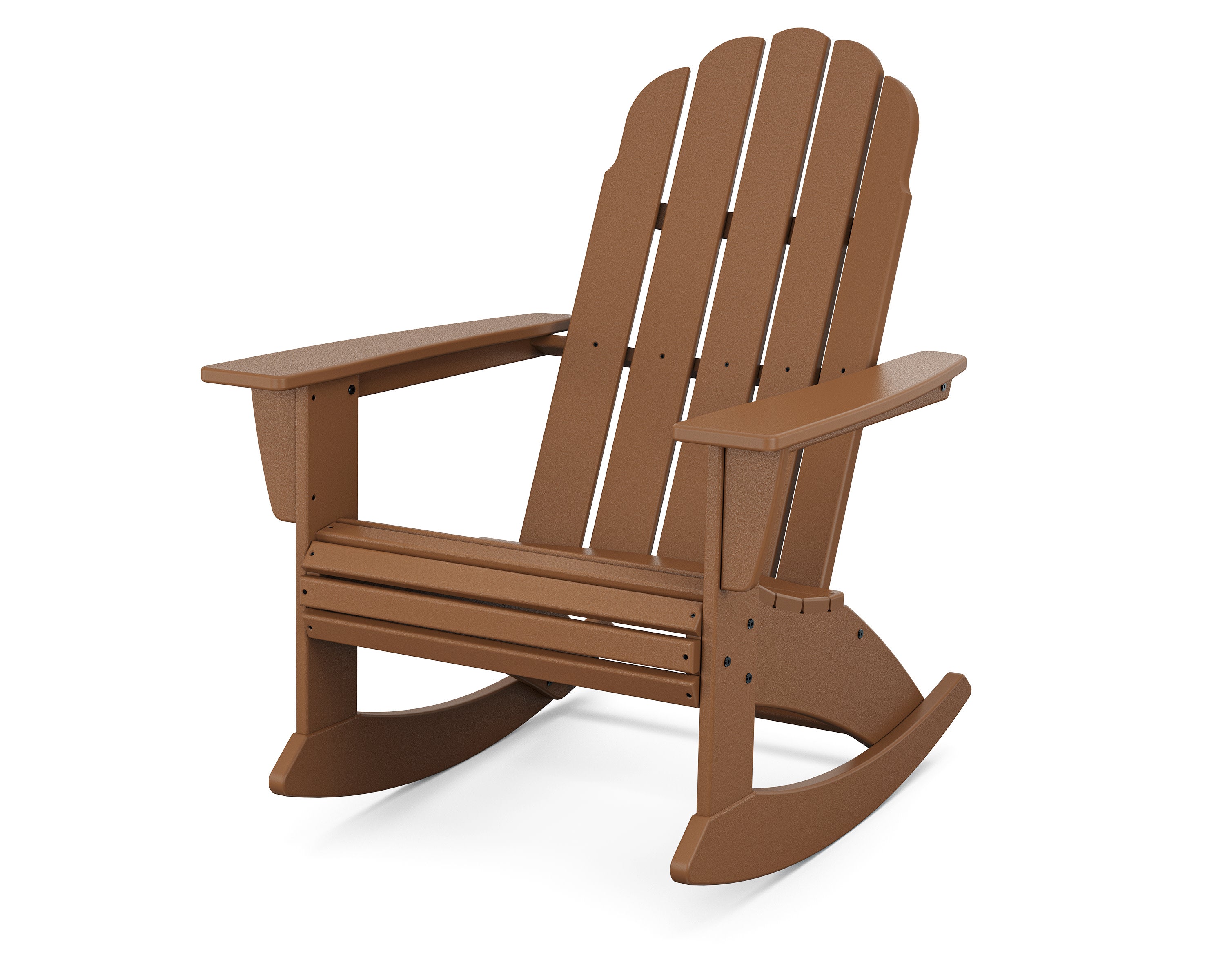 Vineyard Curveback Adirondack Rocking Chair in Teak