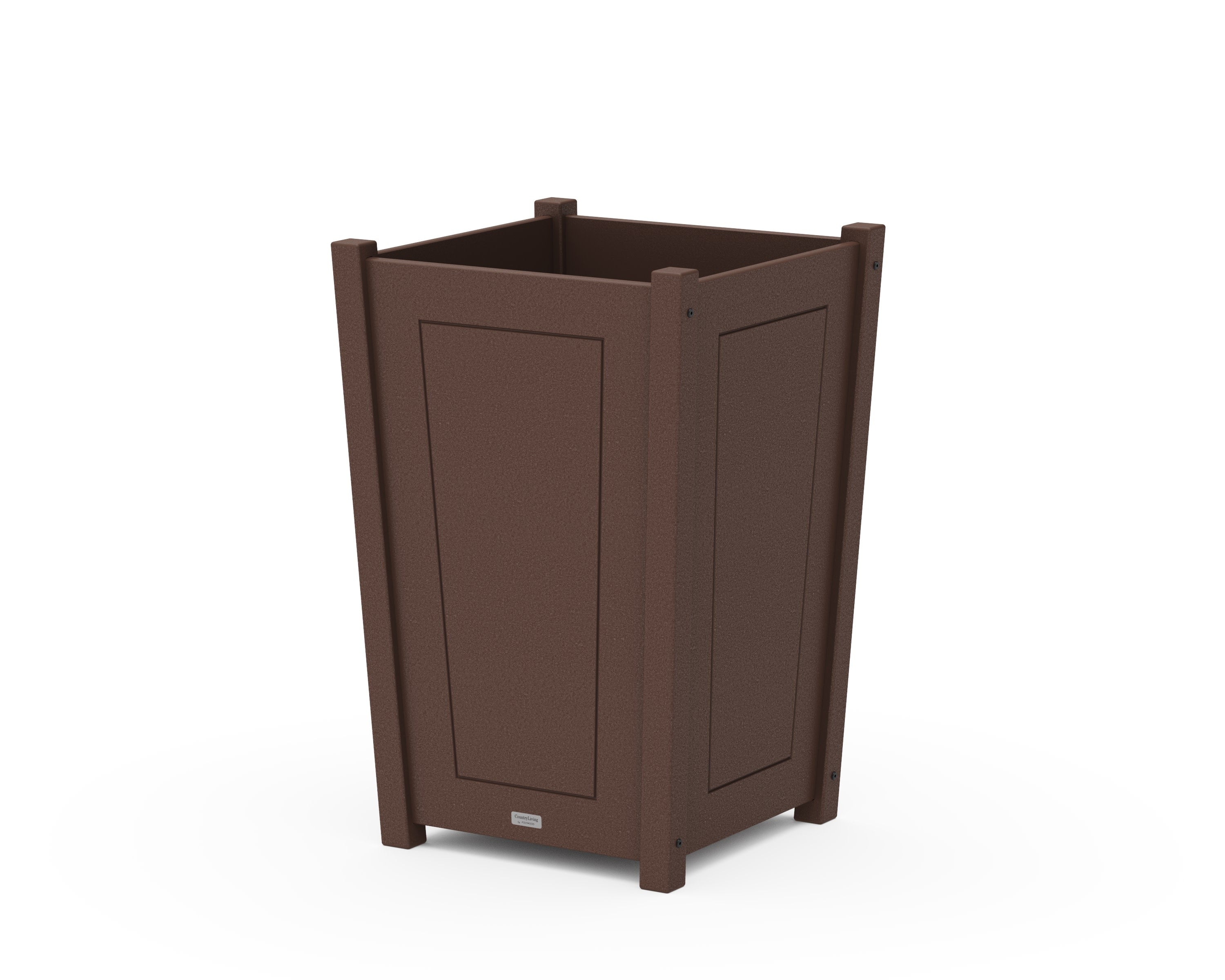 Country Living Large Tapered Square Planter Box in Mahogany