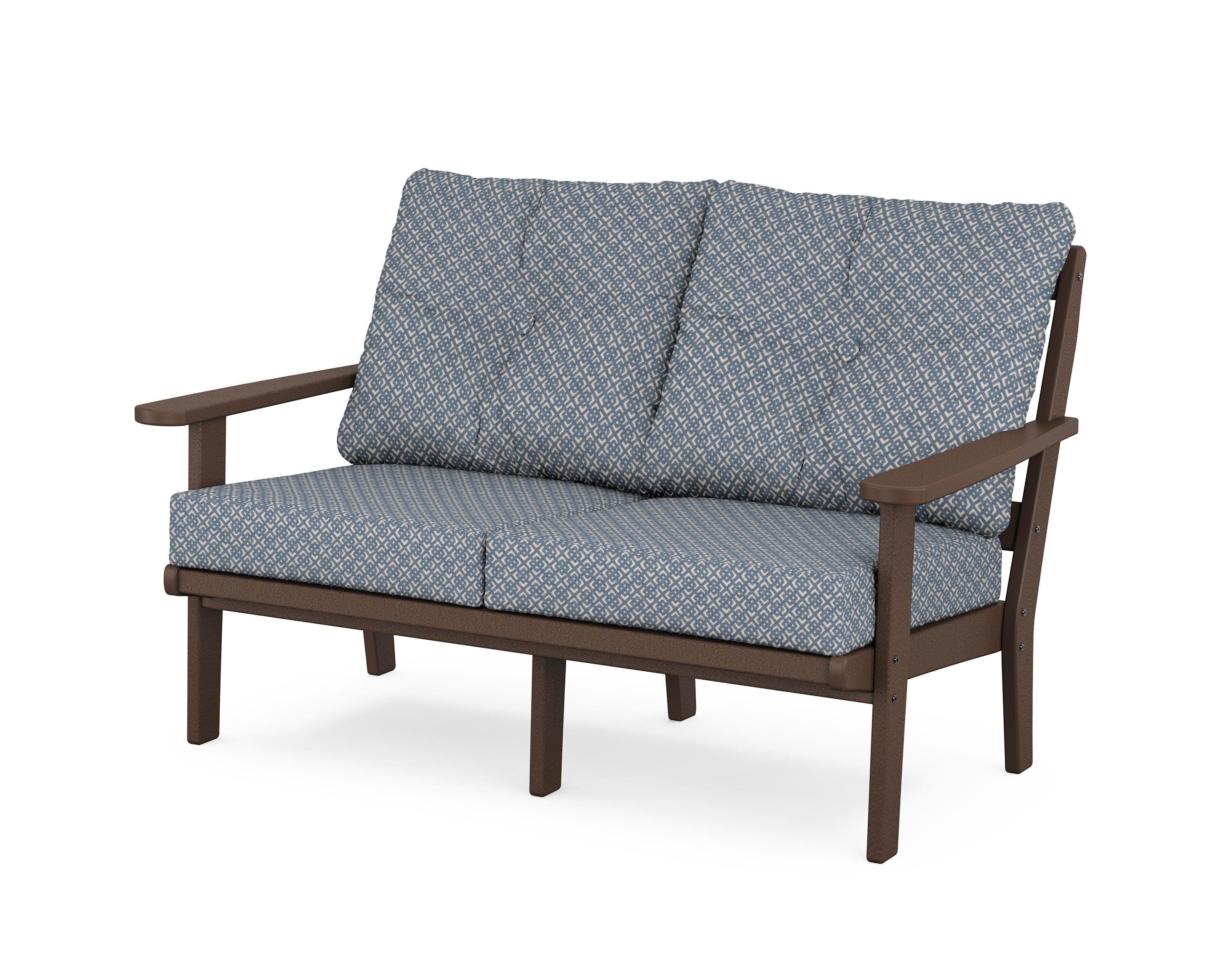 Mission Deep SeatingLoveseat in Mahogany / Hopscotch