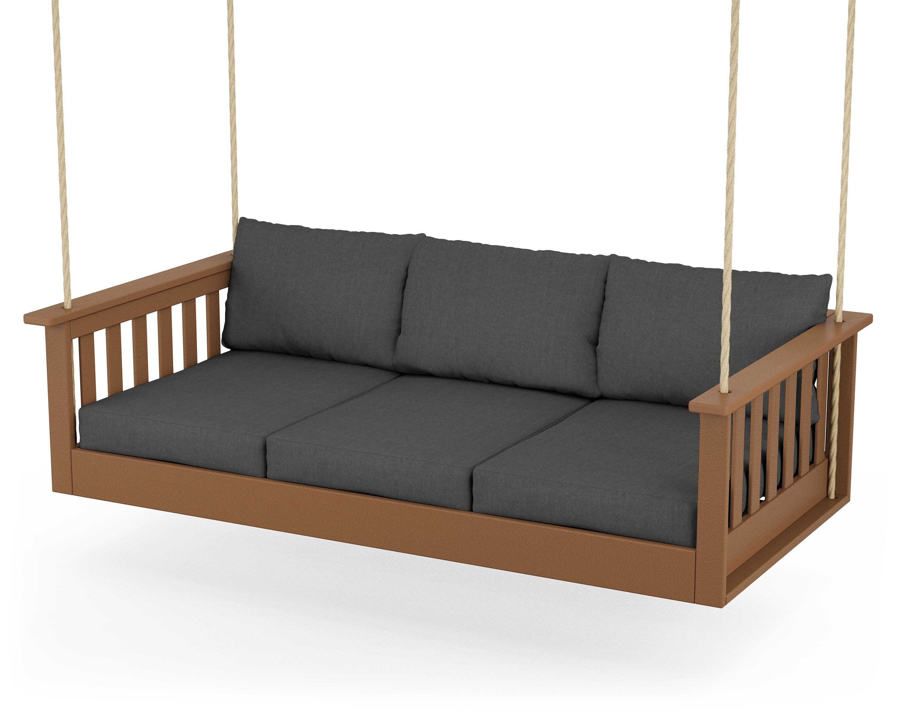 Vineyard Daybed Swing in Teak / Spectrum Carbon