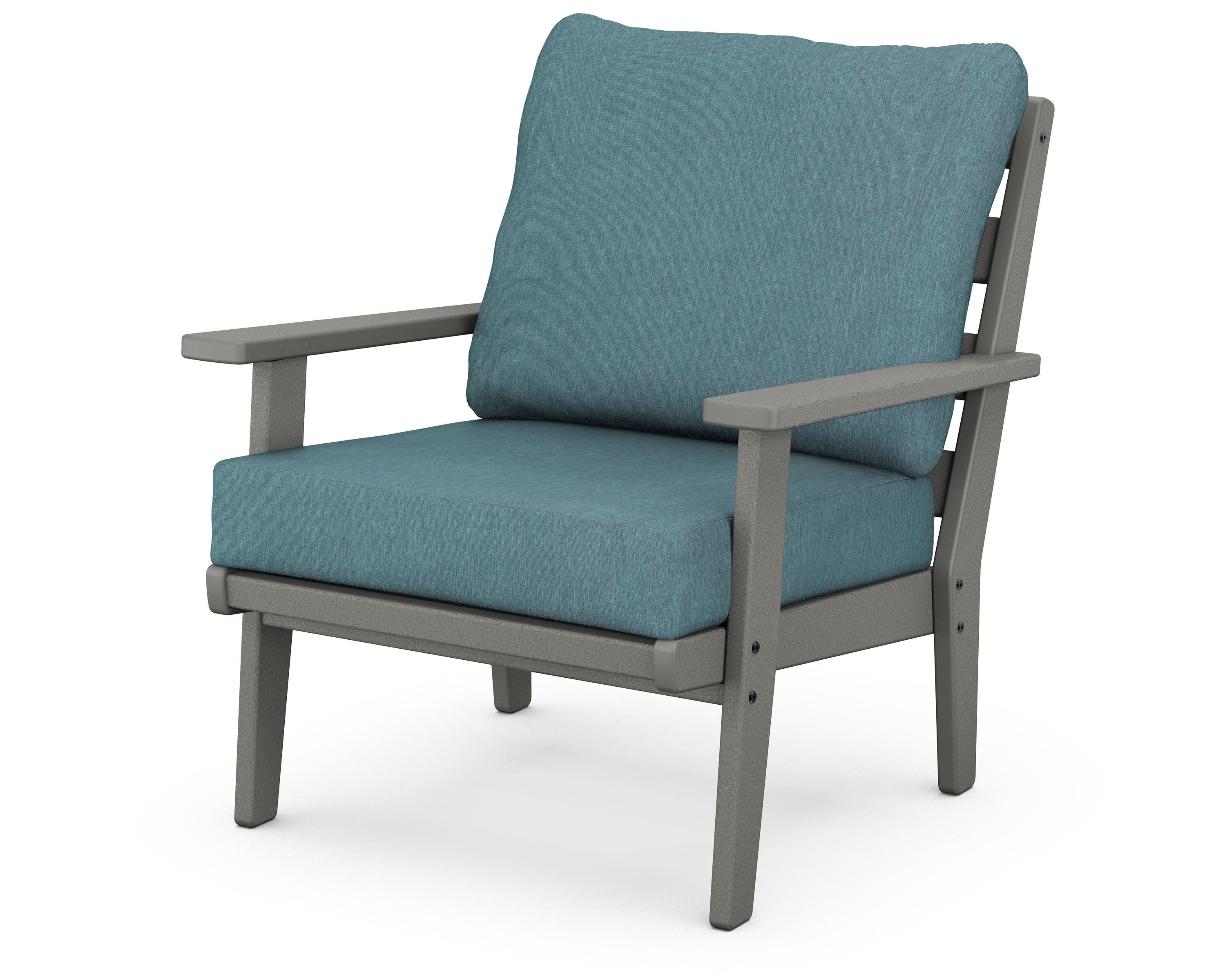 Grant Park Deep Seating Chair in Slate Grey / Ocean Teal
