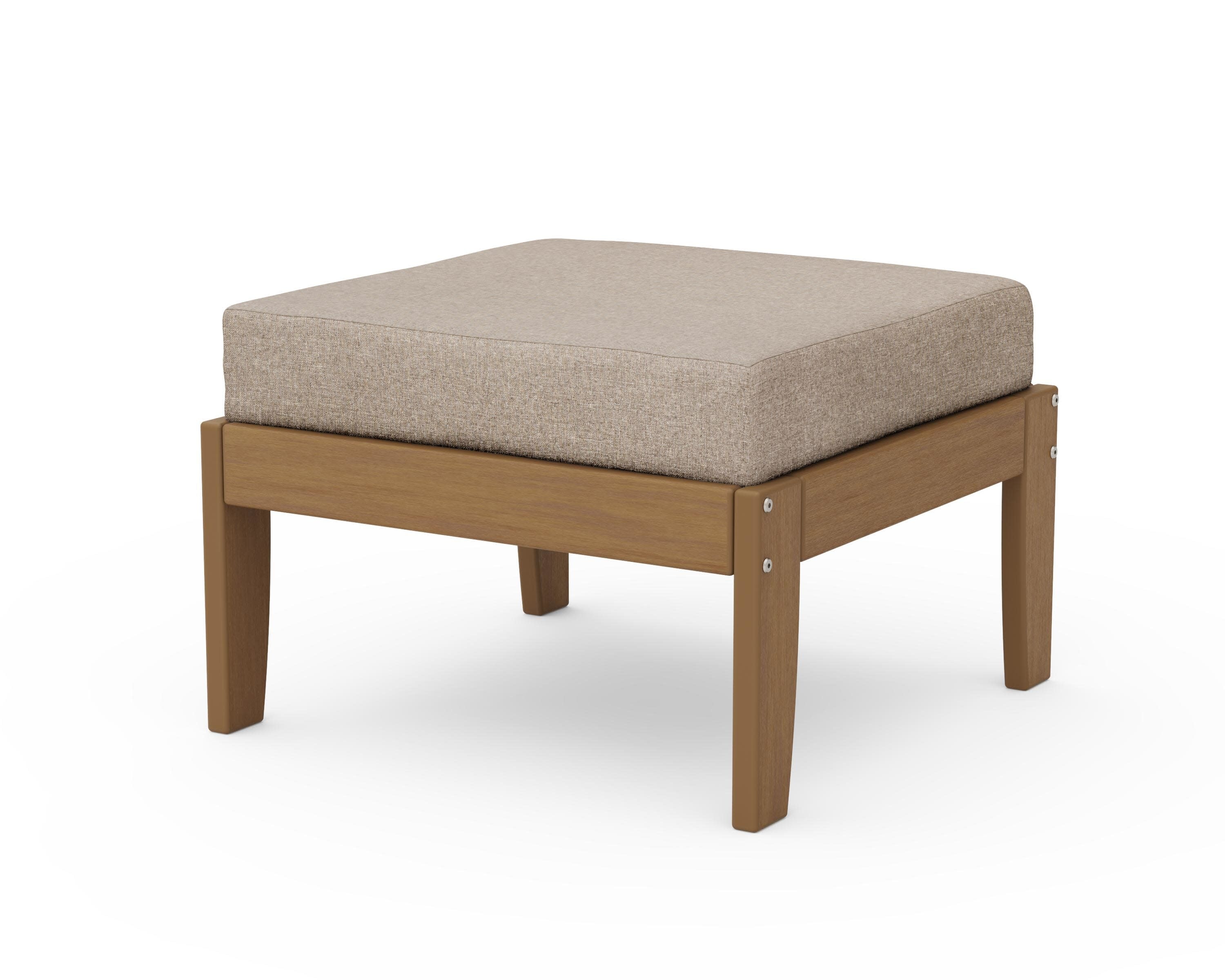 Modular Ottoman - Classic in Natural / Spiced Burlap