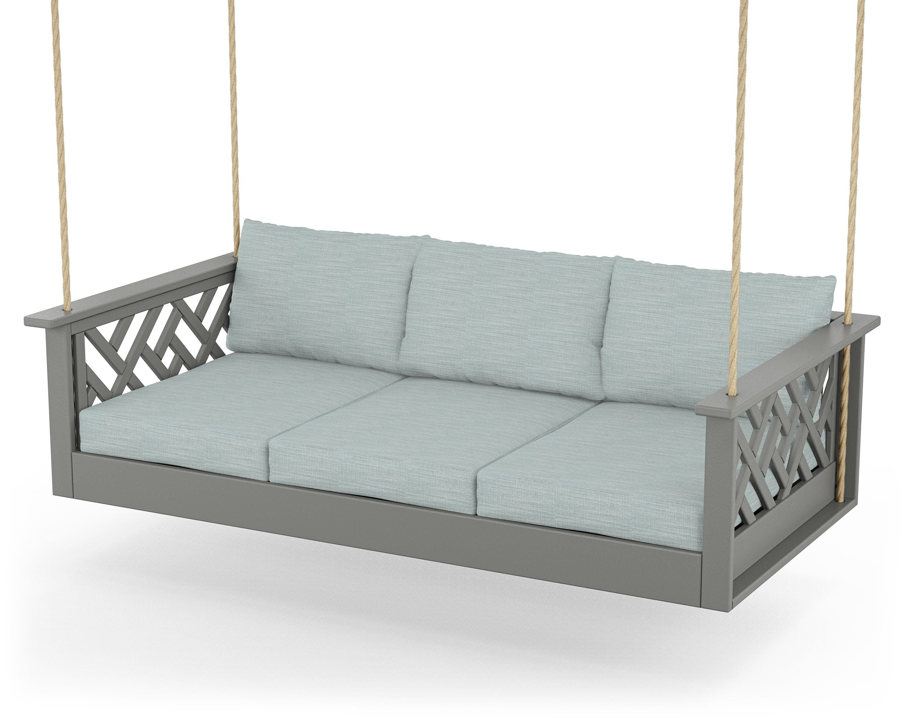 Chippendale Daybed Swing in Slate Grey / Soothe Mist
