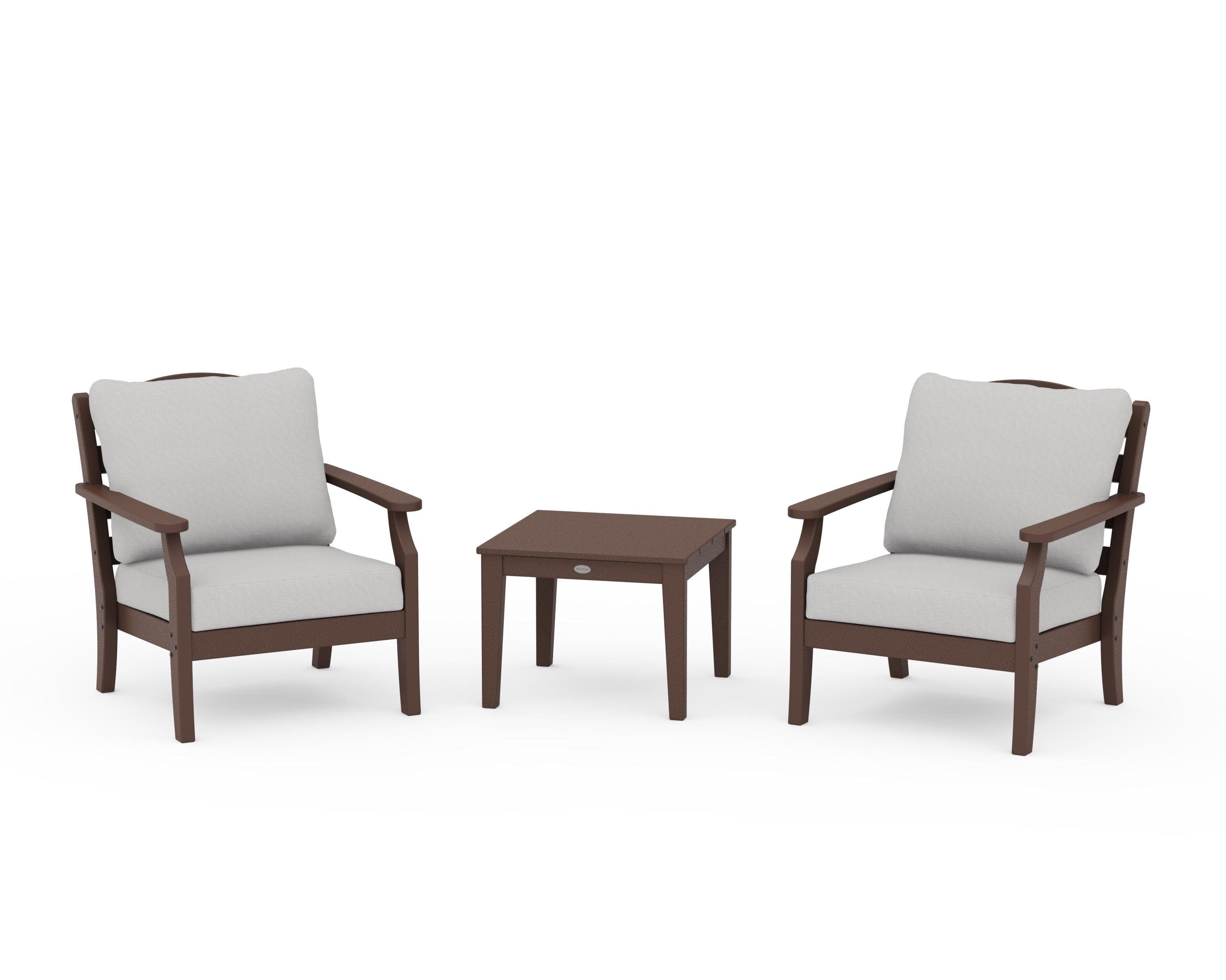 Savannah 3-Piece Deep Seating Set in Mahogany / Diamond in the Rough