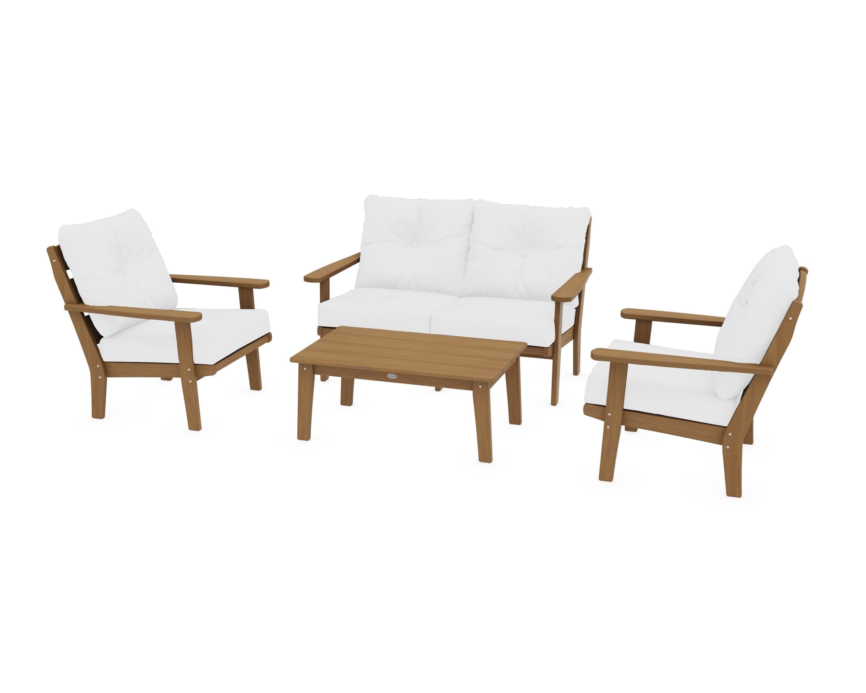 Lakeside 4-Piece Deep Seating Set in Natural / Natural