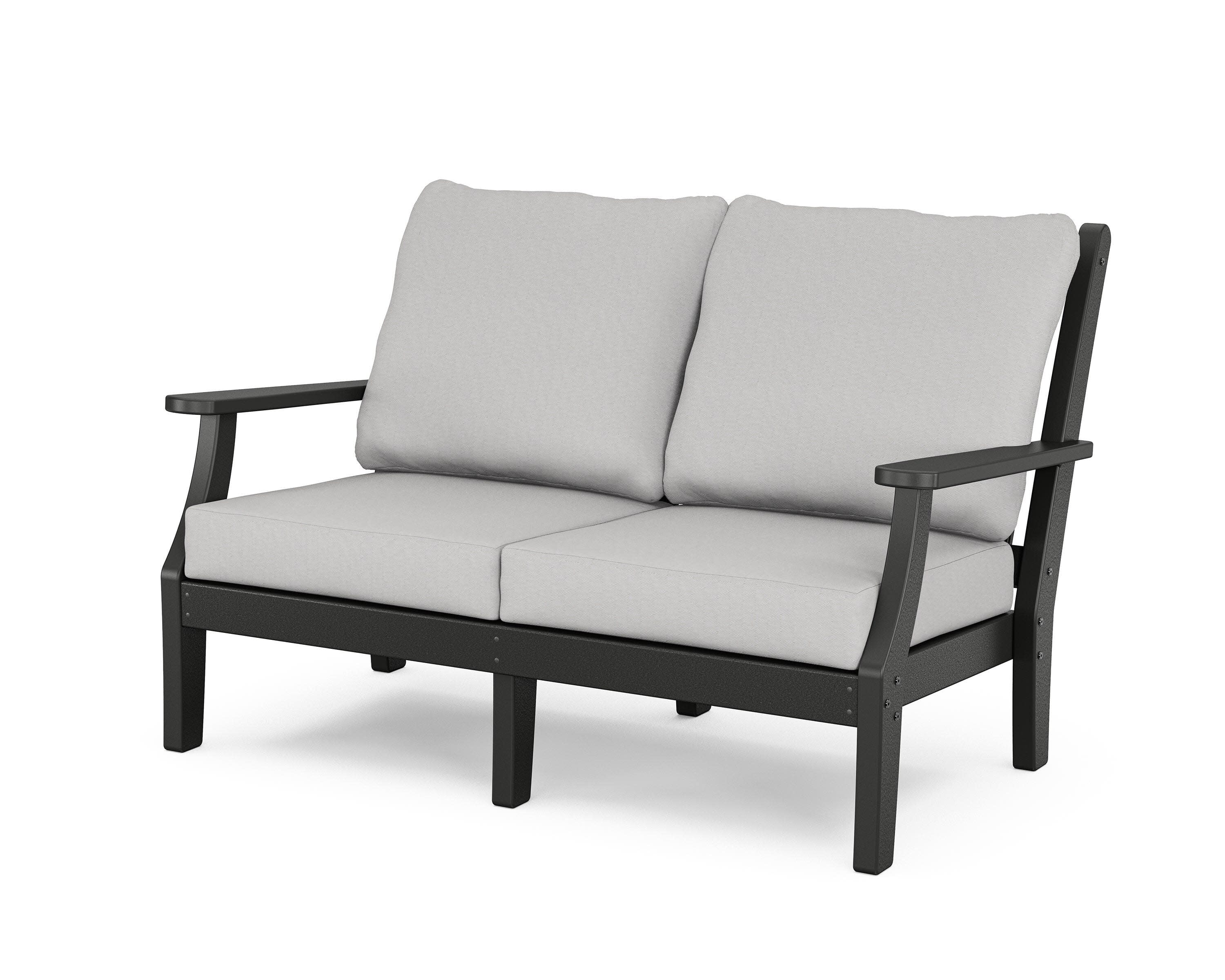 Wovendale Deep Seating Loveseat in Black / Diamond in the Rough