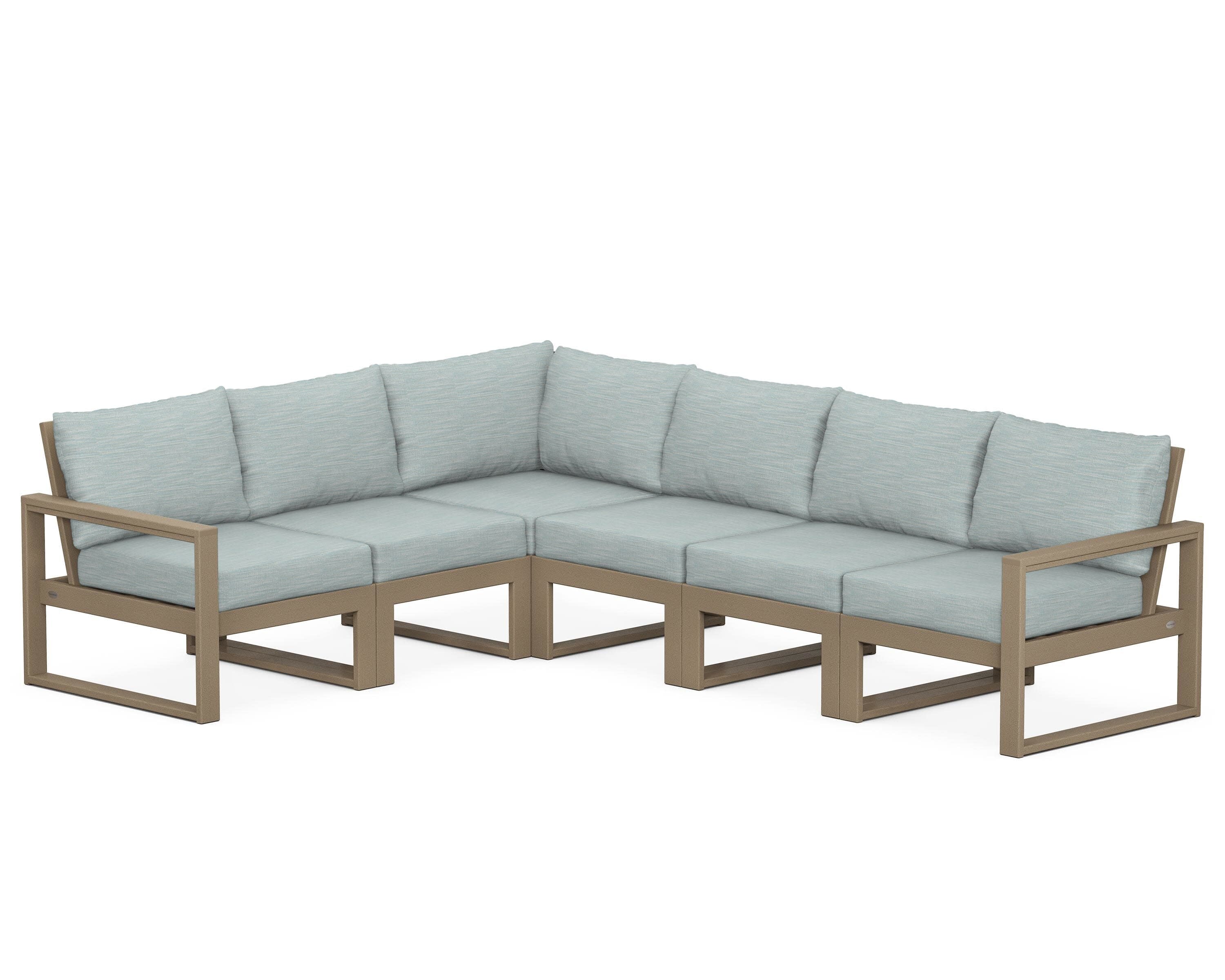 EDGE 6-Piece Modular Deep Seating Set in Vintage Sahara / Soothe Mist