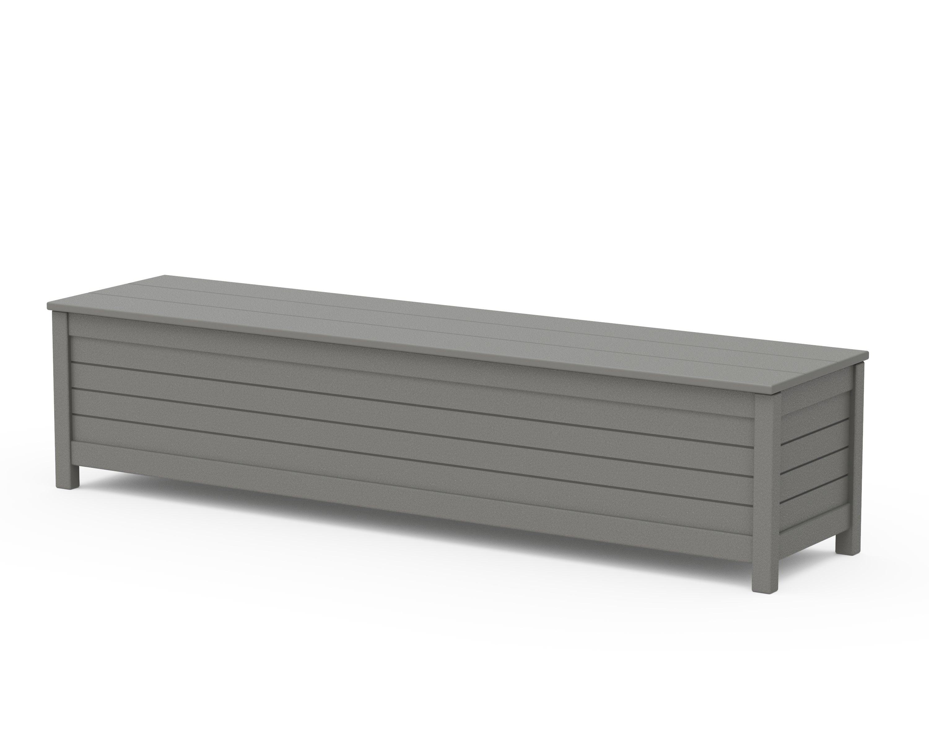 Nautical 72" Storage Bench in Slate Grey