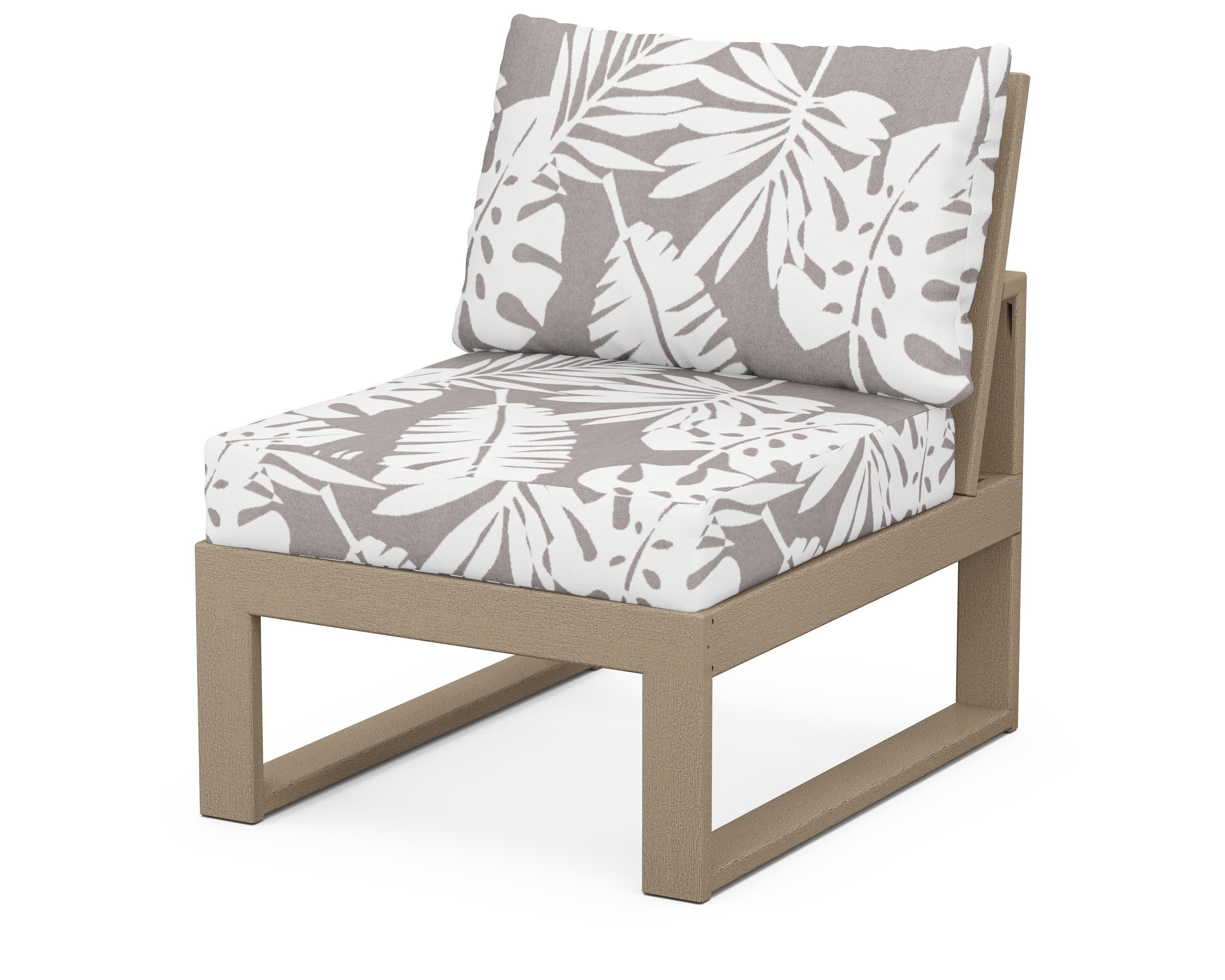 Modular Armless Chair in Vintage Sahara / Leaf Grey Mist