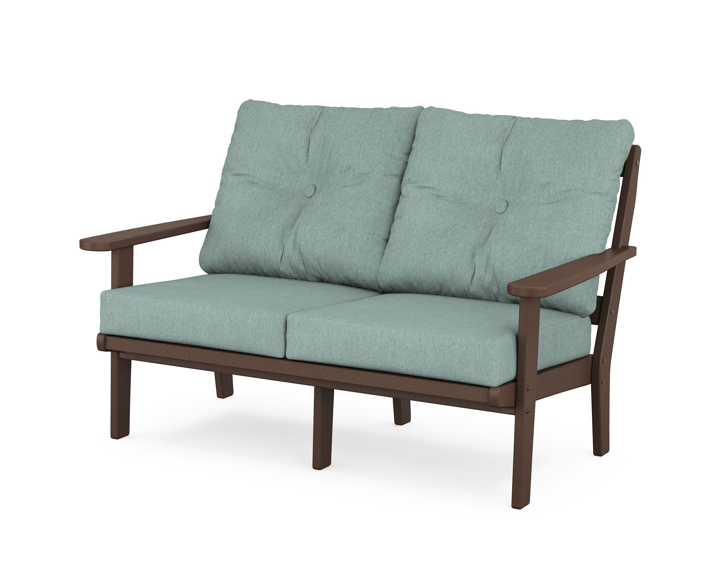 Mission Deep SeatingLoveseat in Mahogany / Glacier Spa