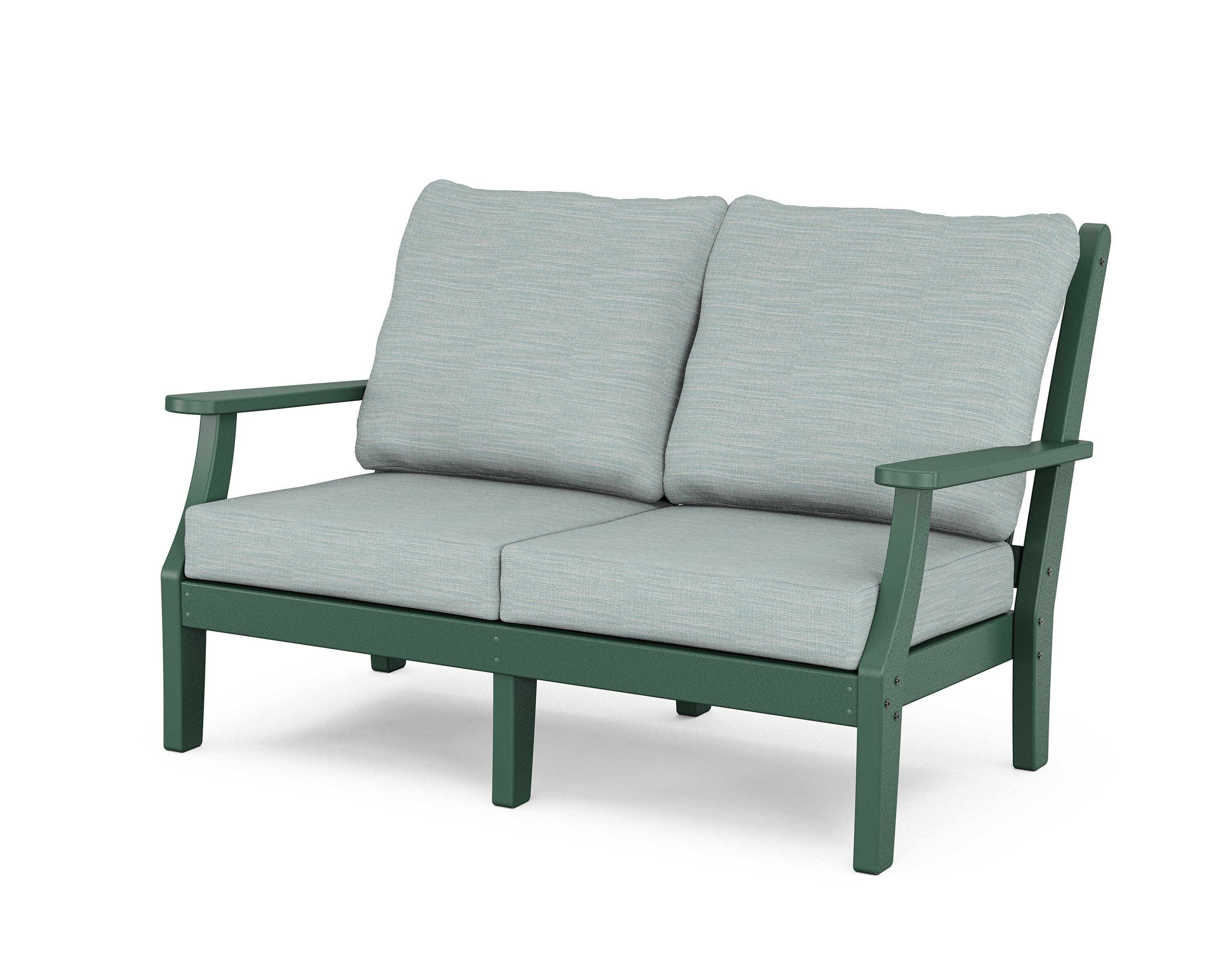 Wovendale Deep Seating Loveseat in Green / Soothe Mist