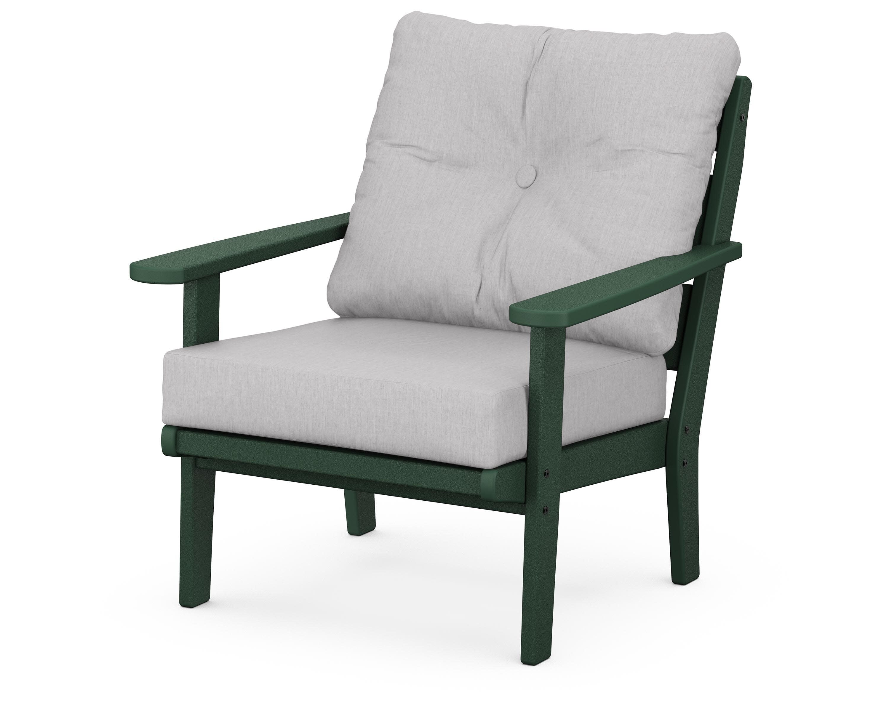 Lakeside Deep Seating Chair in Green / Granite