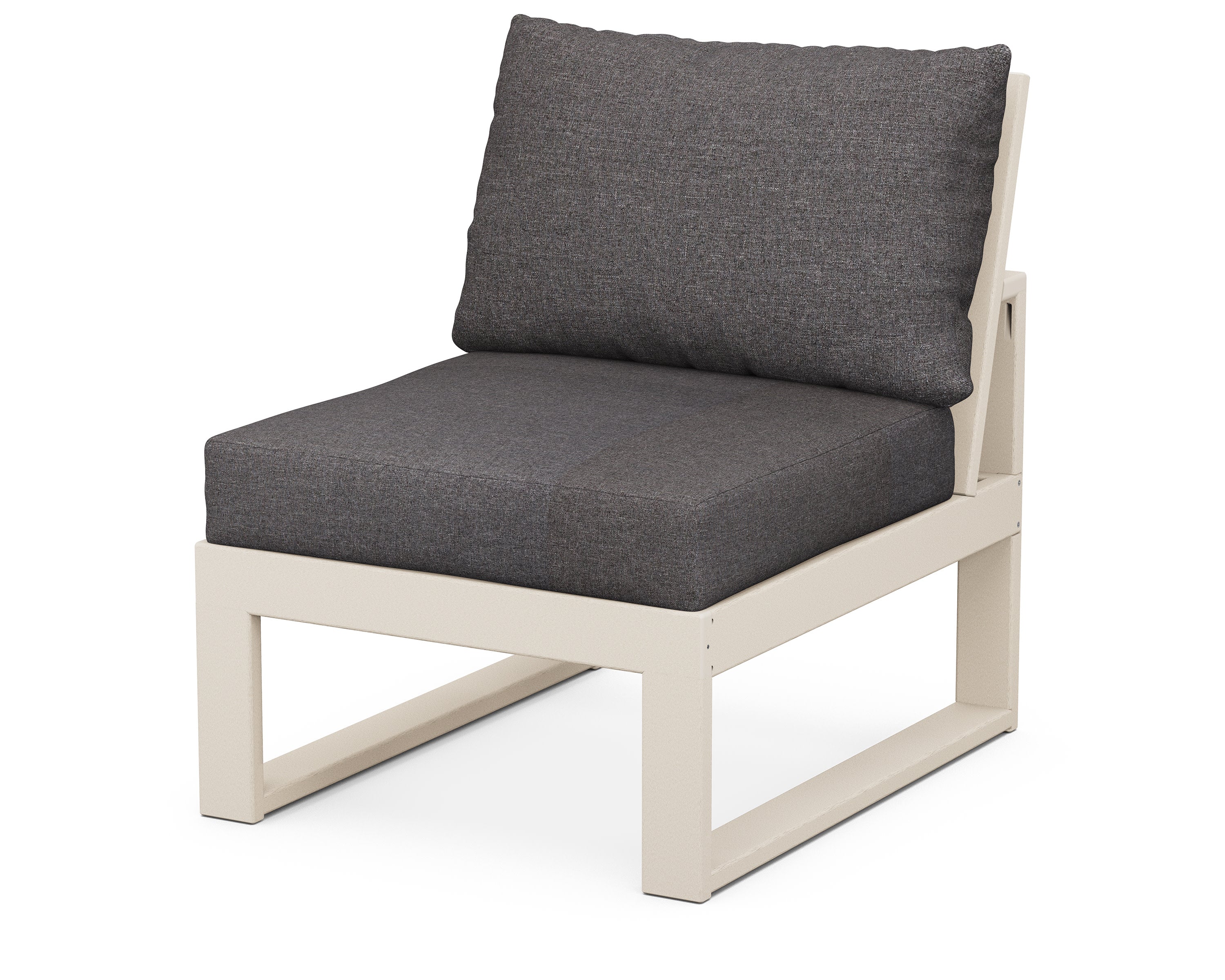 Modular Armless Chair in Sand / Ash Charcoal