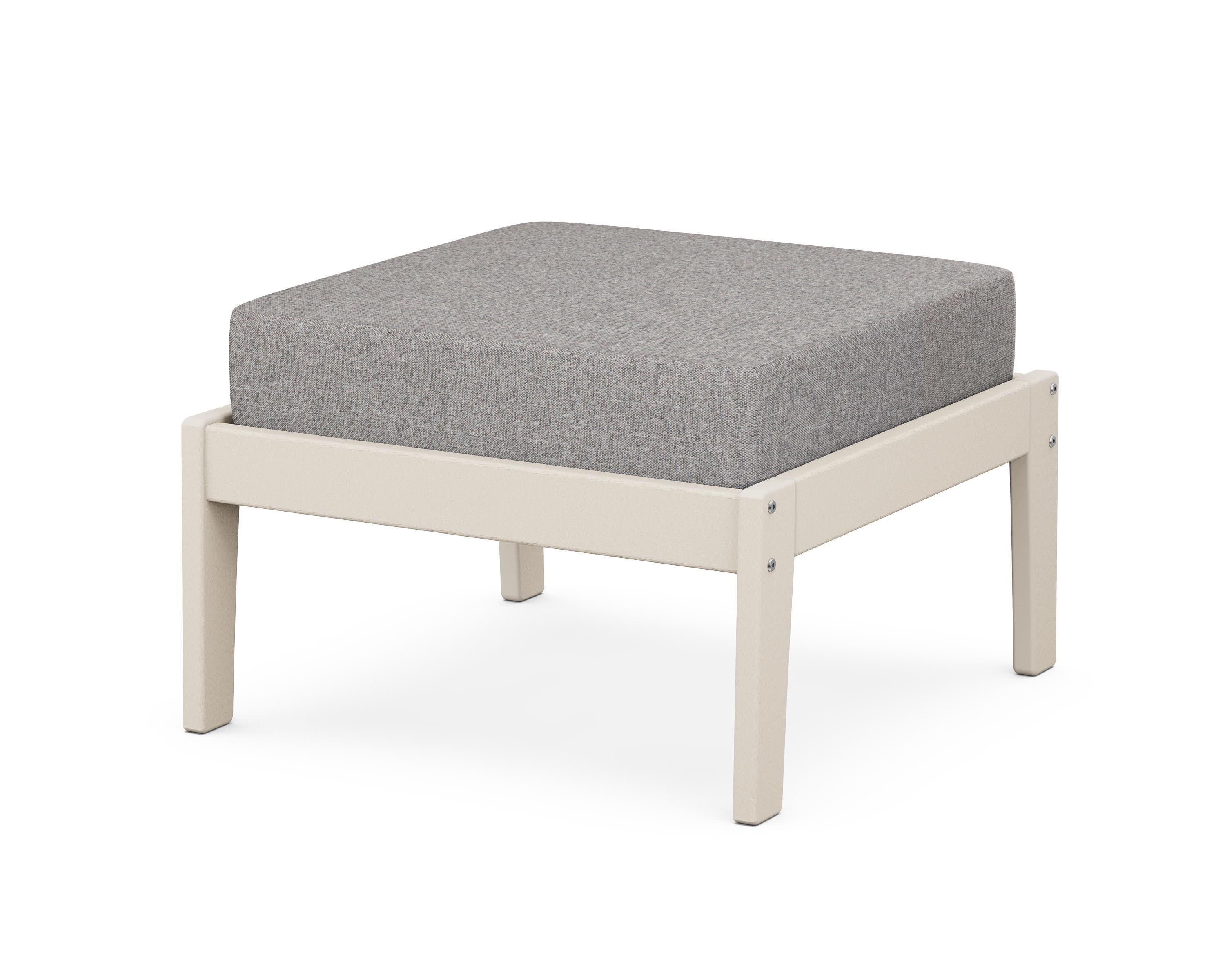 Deep Seating Ottoman in Sand / Grey Mist