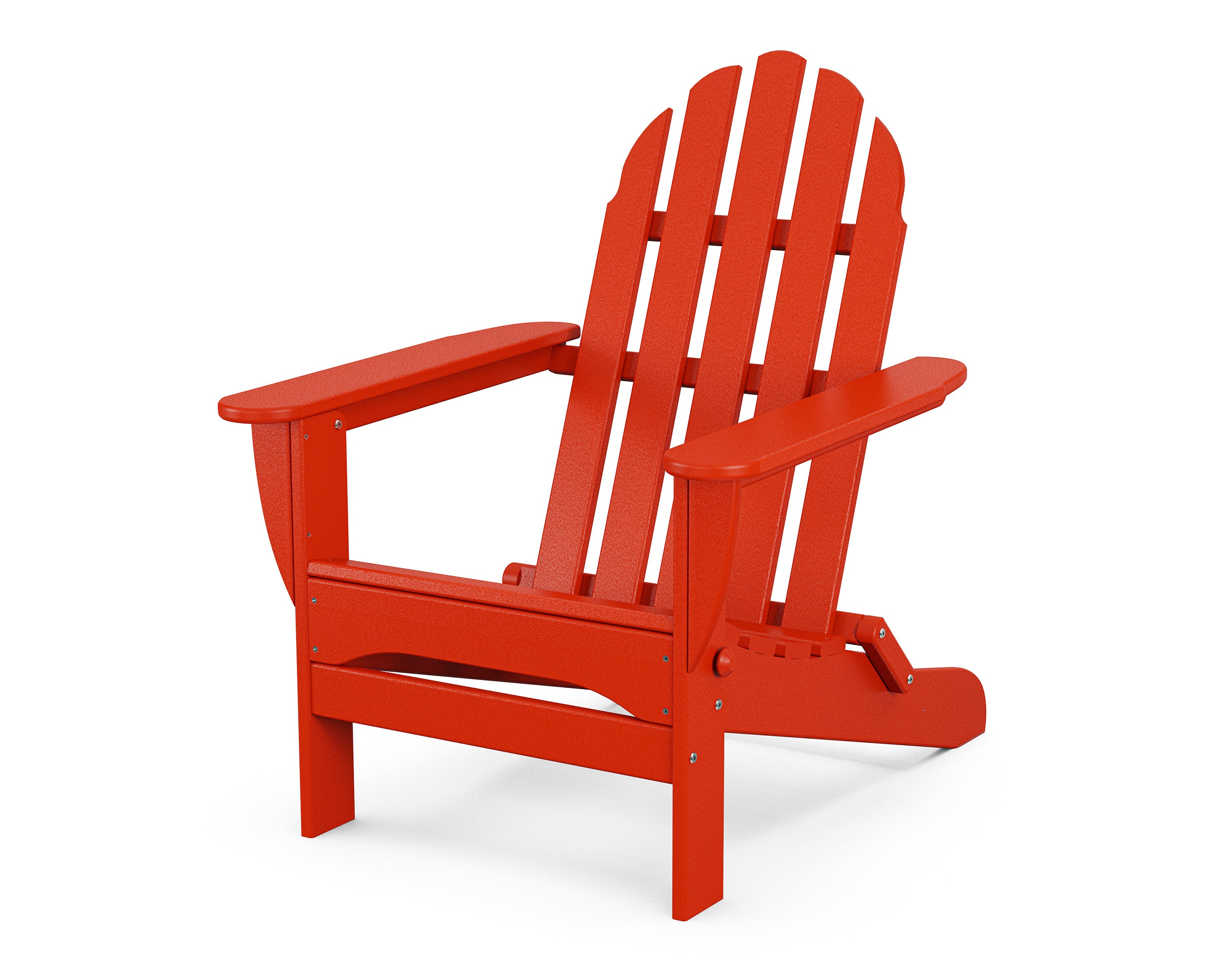 Classic Folding Adirondack Chair in Sunset Red