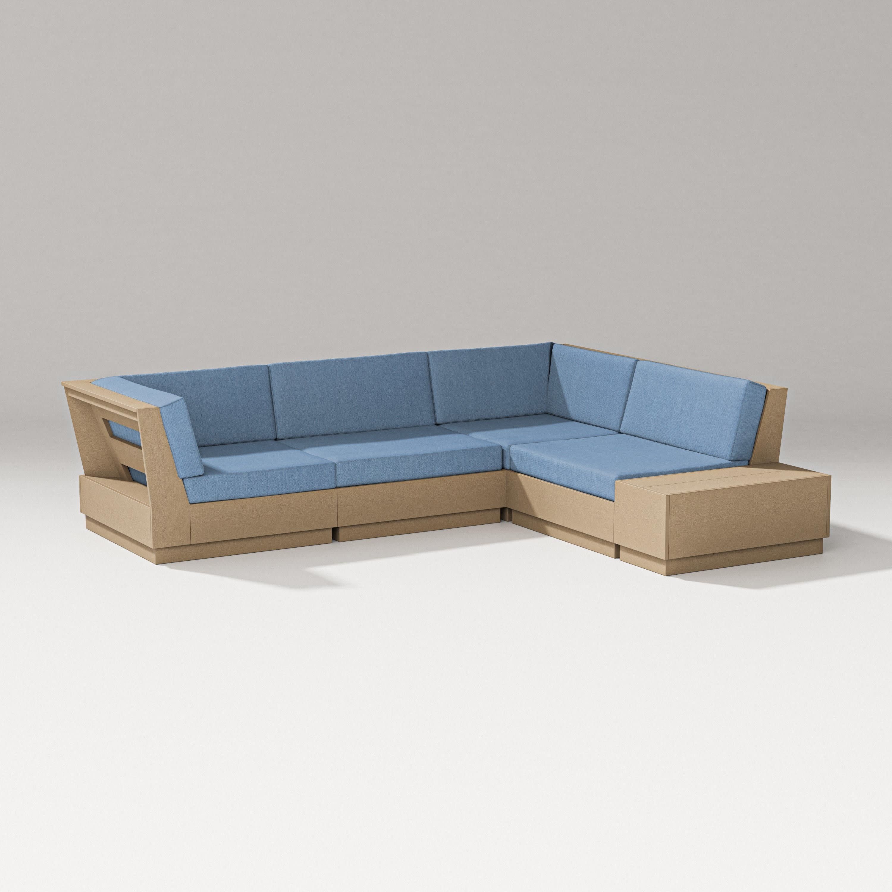 Elevate Corner Sectional in Vintage Sahara / Sky Blue