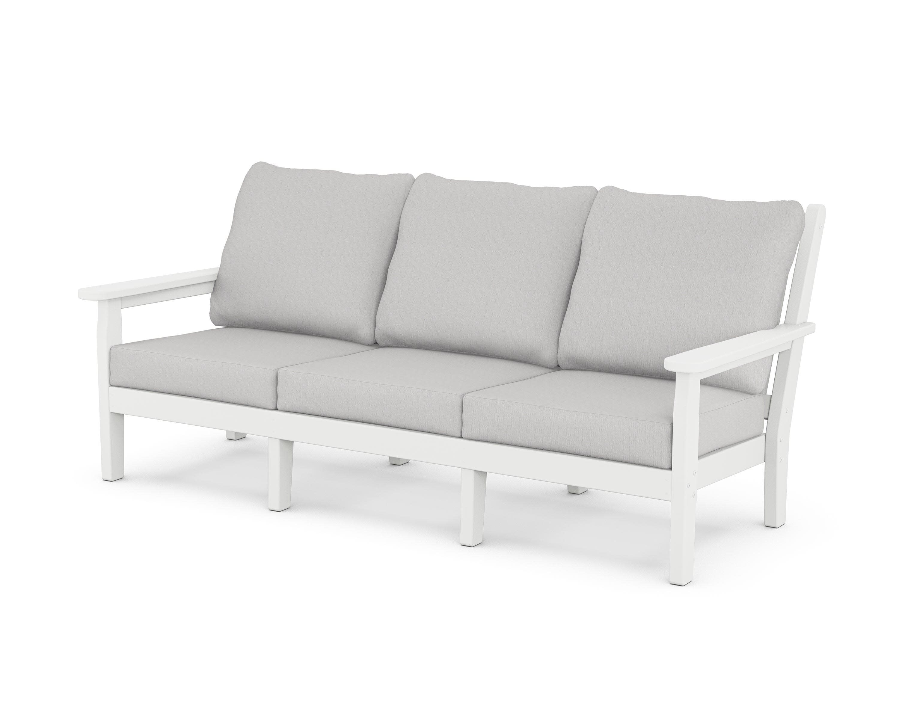 Chippendale Deep Seating Sofa in White / Diamond in the Rough