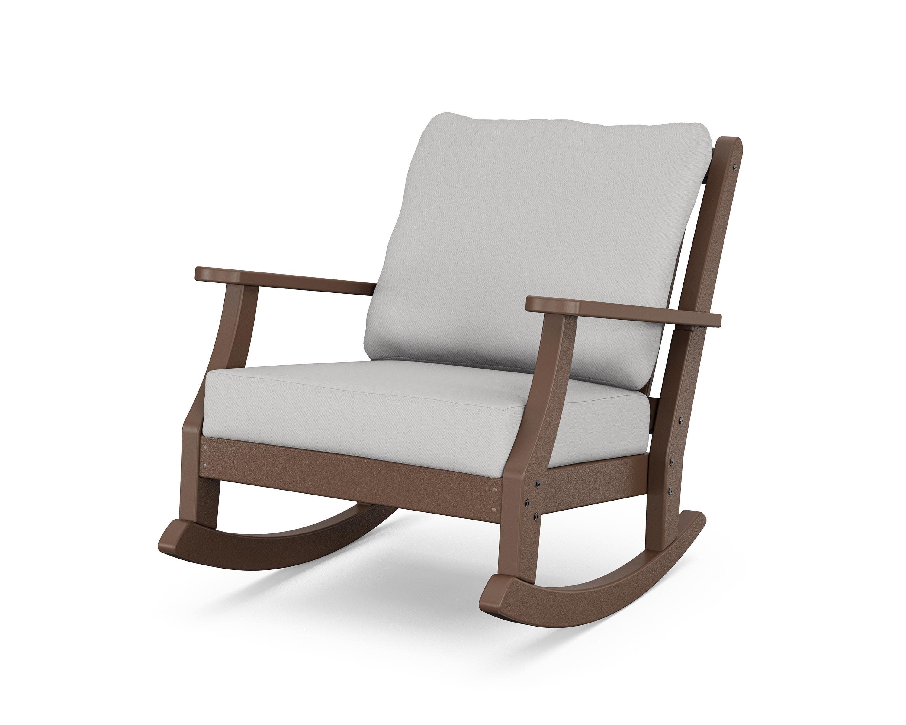 Wovendale Deep Seating Rocking Chair in Mahogany / Diamond in the Rough