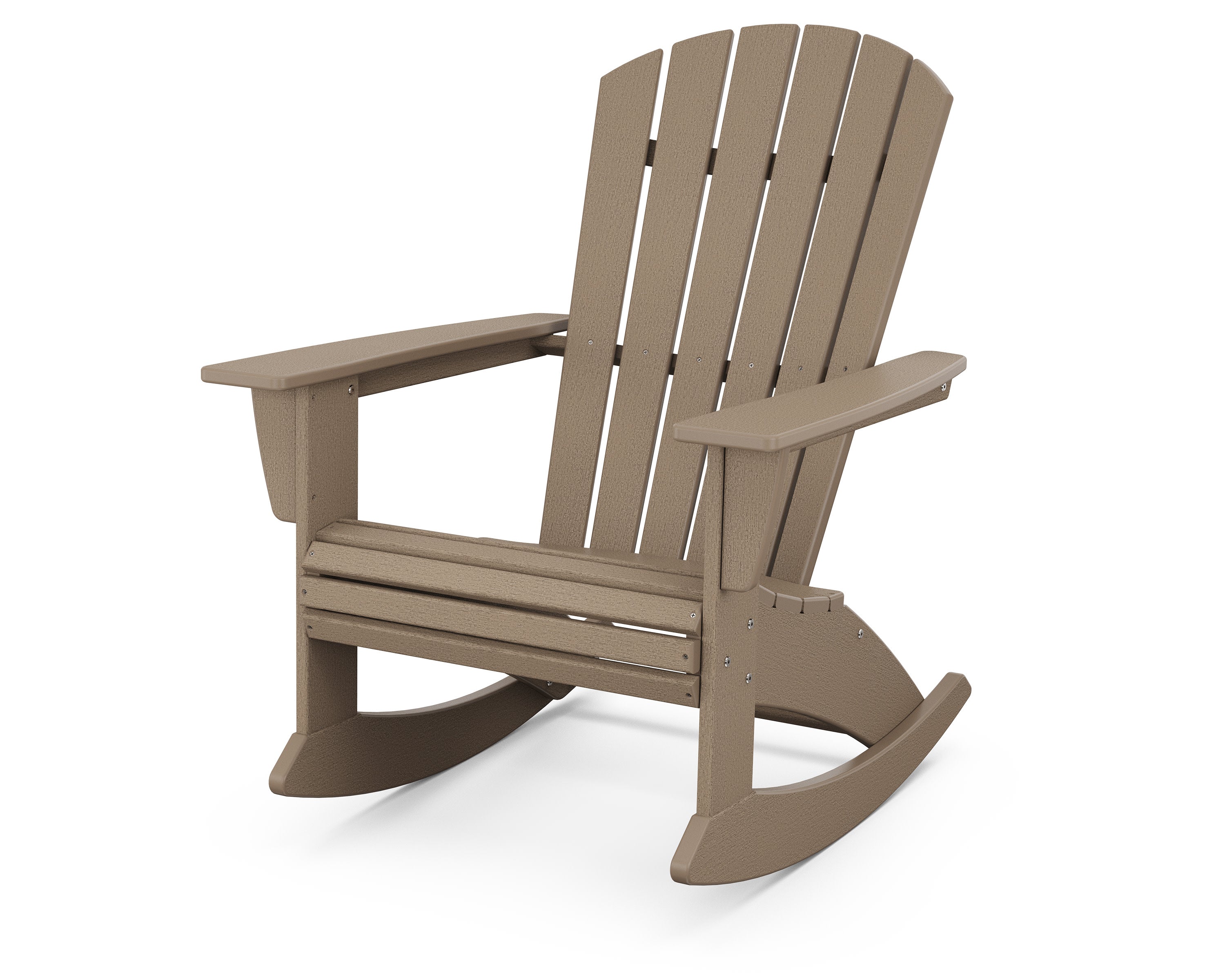 Nautical Curveback Adirondack Rocking Chair in Vintage Sahara