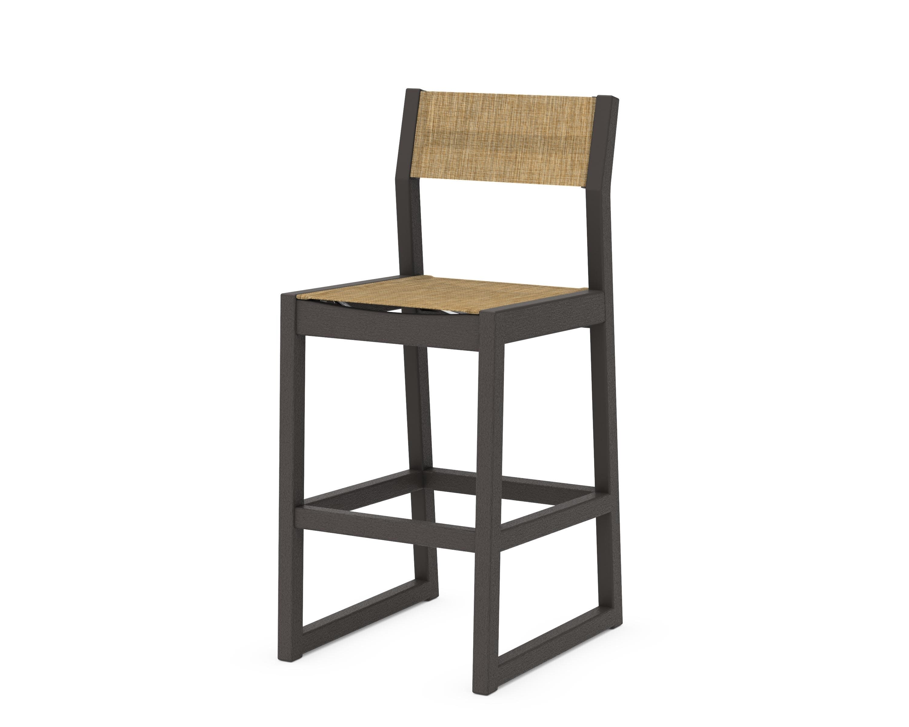 EDGE Sling Bar Side Chair in Vintage Coffee / Burlap Sling