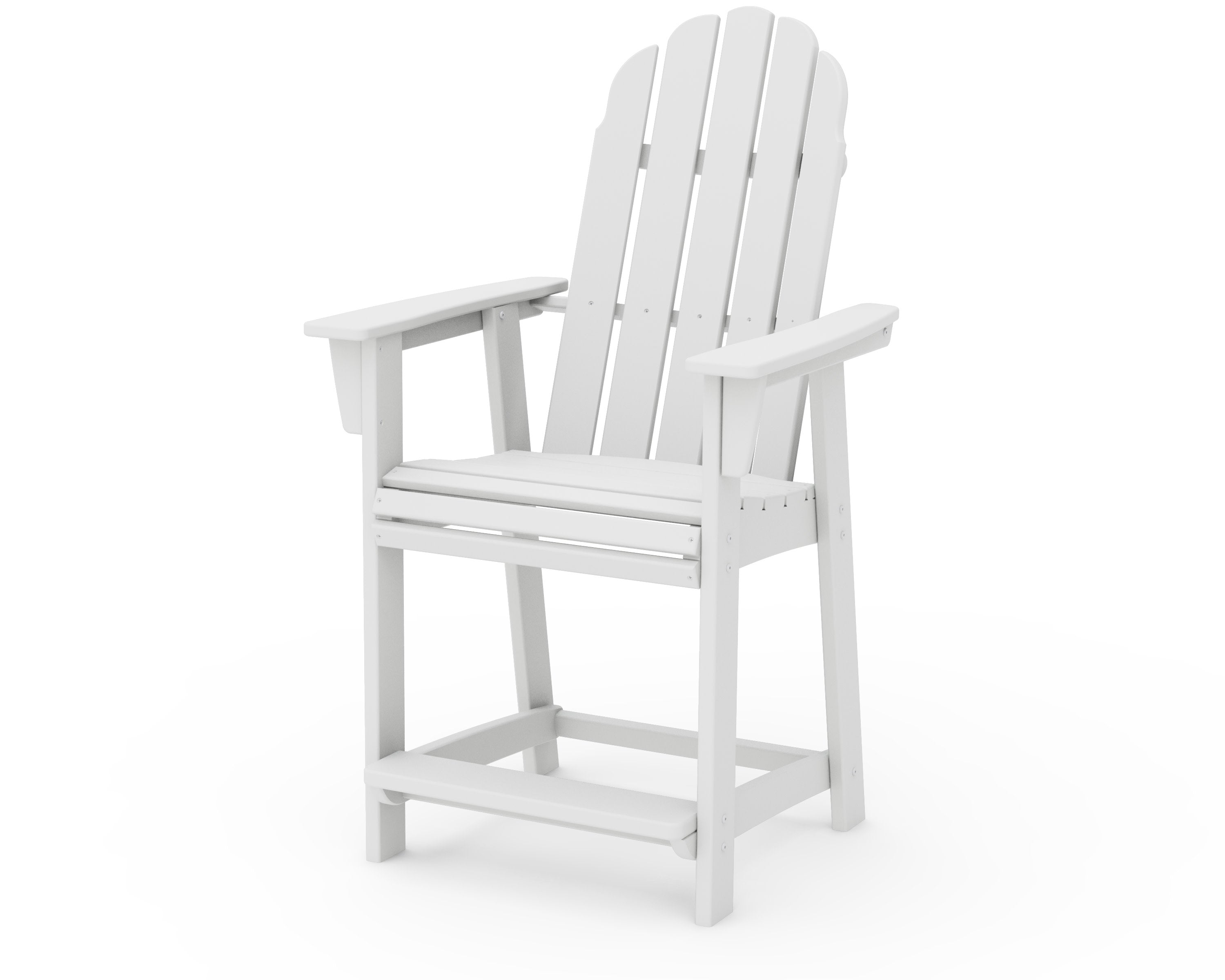 Vineyard Curveback Adirondack Counter Chair in White