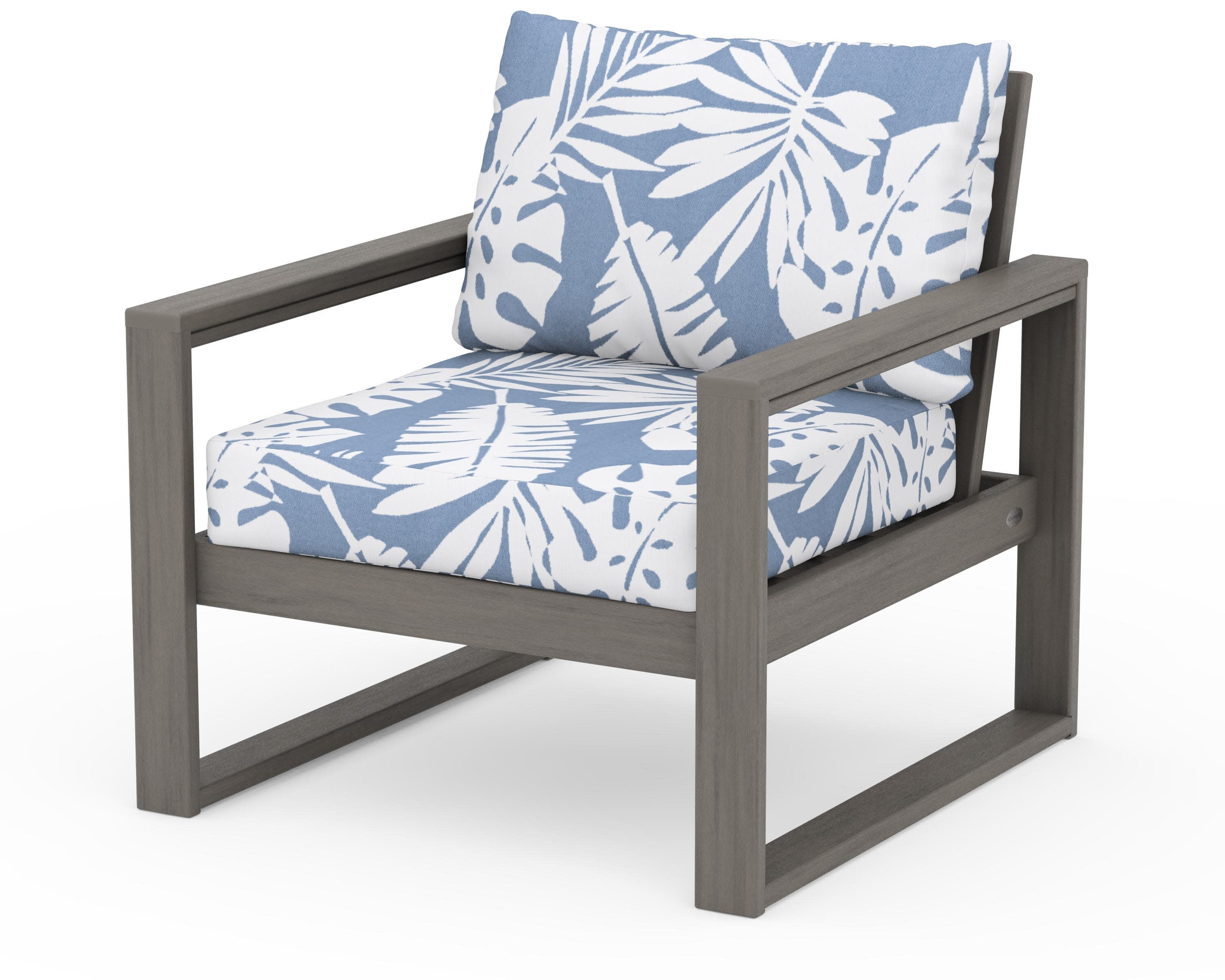EDGE Club Chair in Driftwood / Leaf Sky Blue